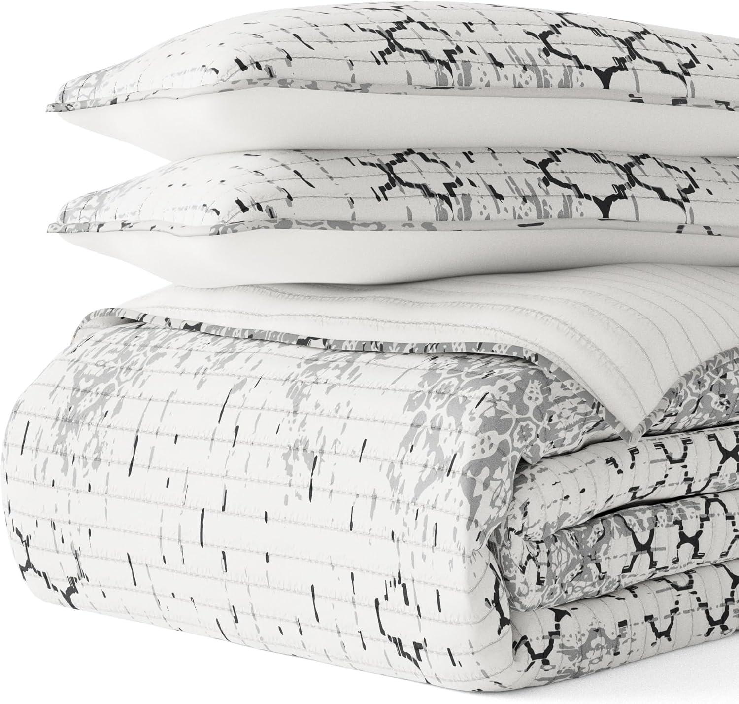 Antora Microfiber Modern & Contemporary Coverlet / Bedspread Quilt Set