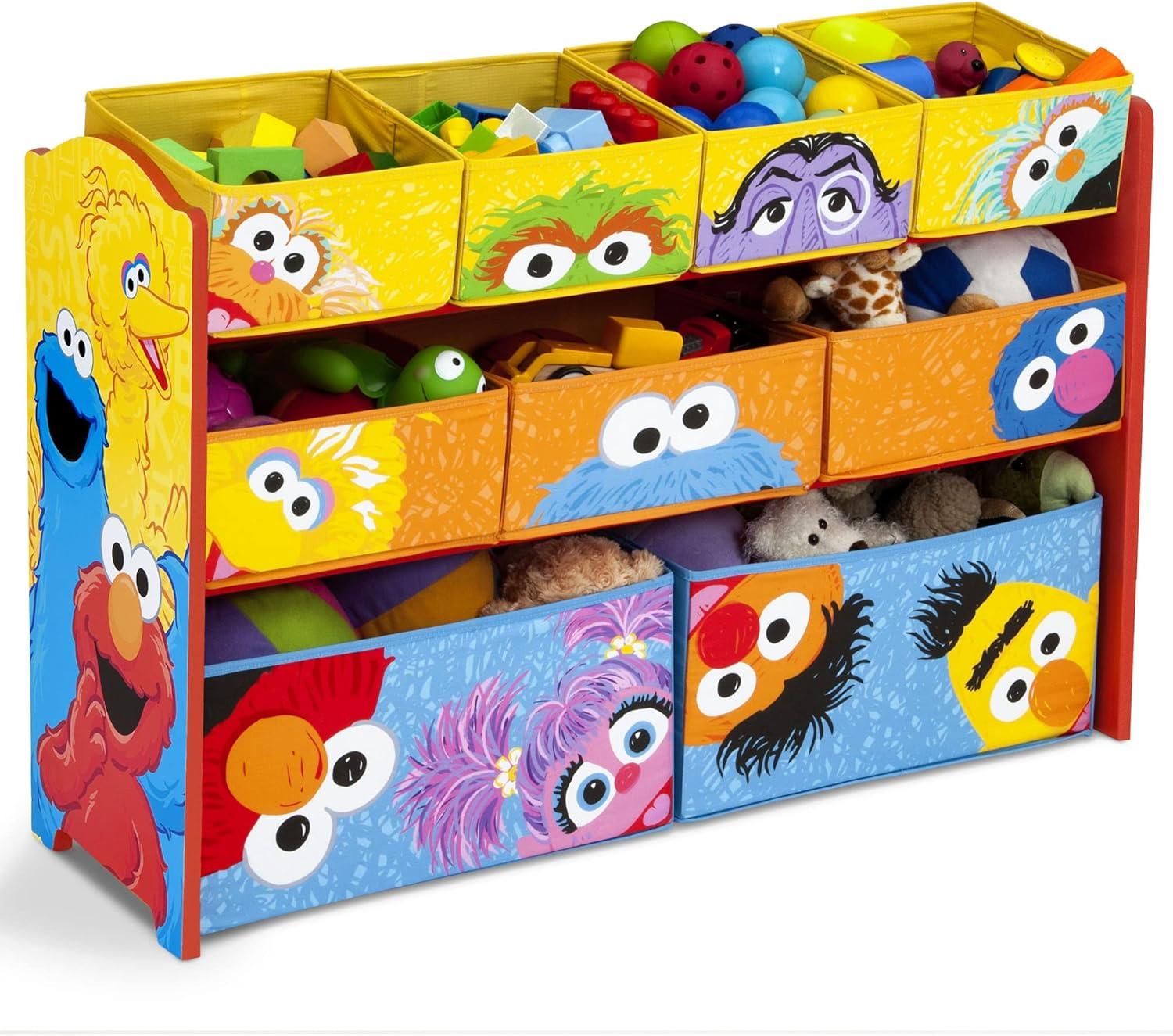 Delta Children Sesame Street Deluxe 9 Bin Design and Store Toy Organizer