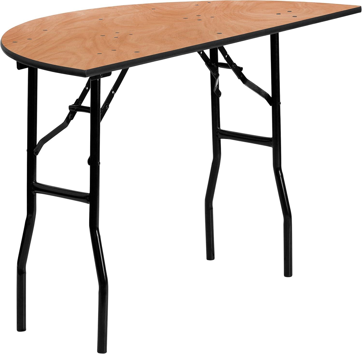 Wofford 48" Half-Round Wooden Folding Event Table by Flash Furniture