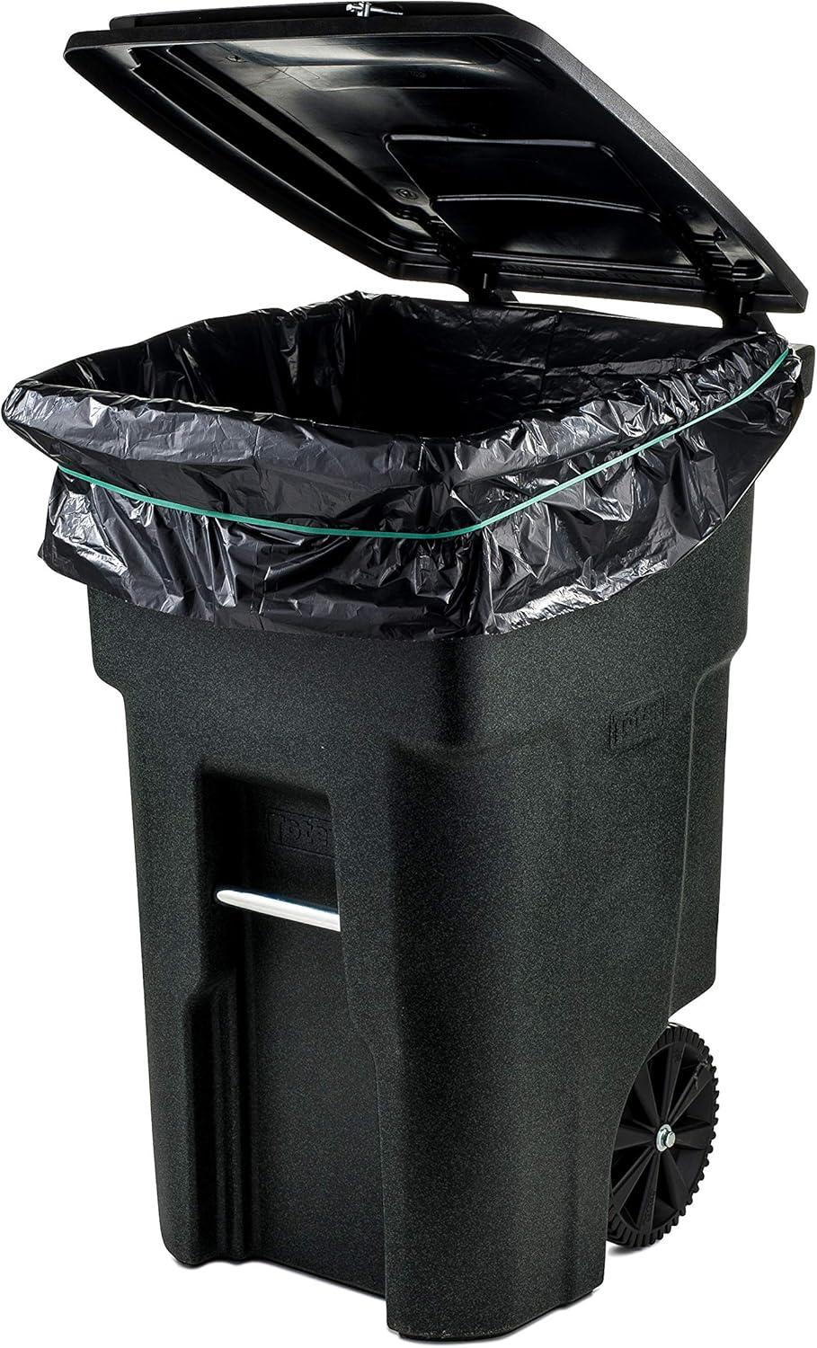 Heavy-Duty Black 64-Gallon Trash Bags with Roll