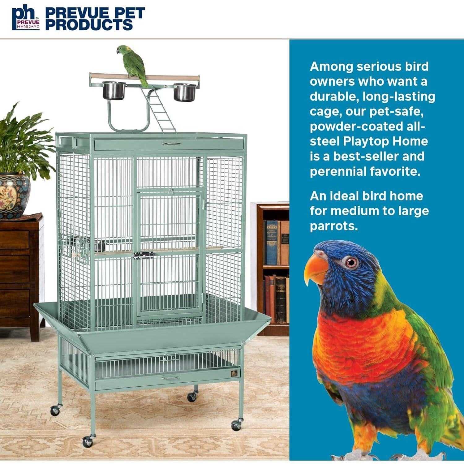 Prevue Pet Products Select Wrought Iron Sage Green Bird Cage