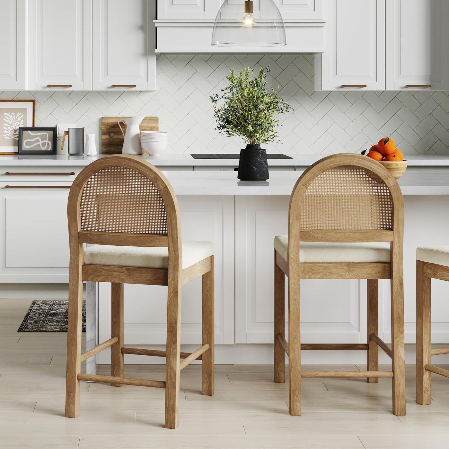 Nathan James Boucle Counter Stool & Reviews | Wayfair