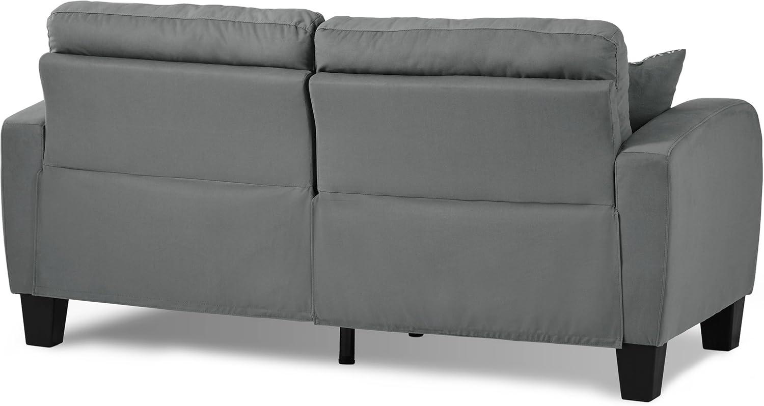 Sinclair Contemporary 72" Gray Fabric Stationary Sofa