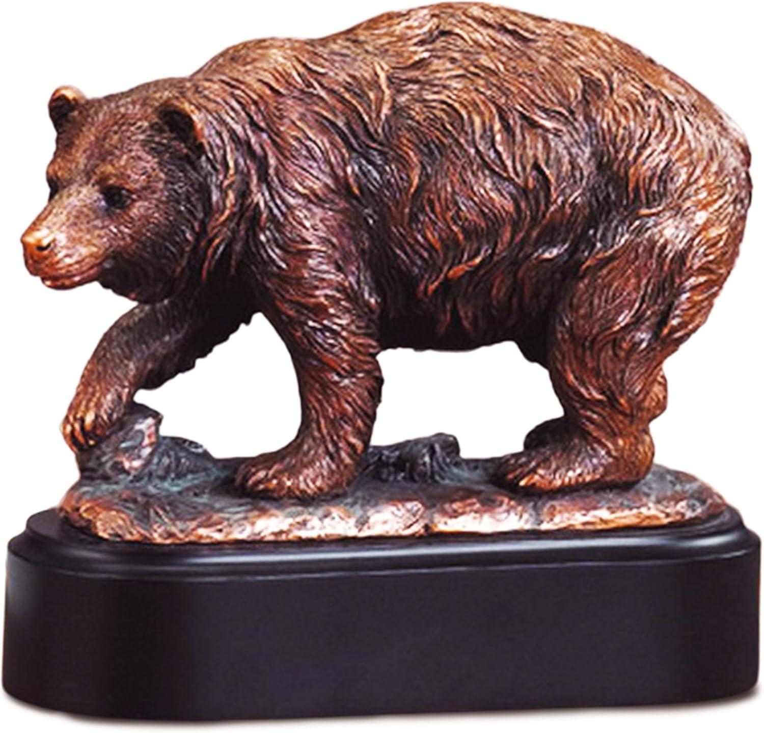 Walking Bear Statue - Bronze