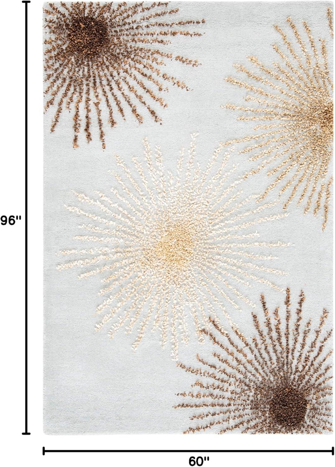 Soho SOH712 Hand Tufted Indoor Area Rug - Light Blue/Multi - 5'x8' - Safavieh.
