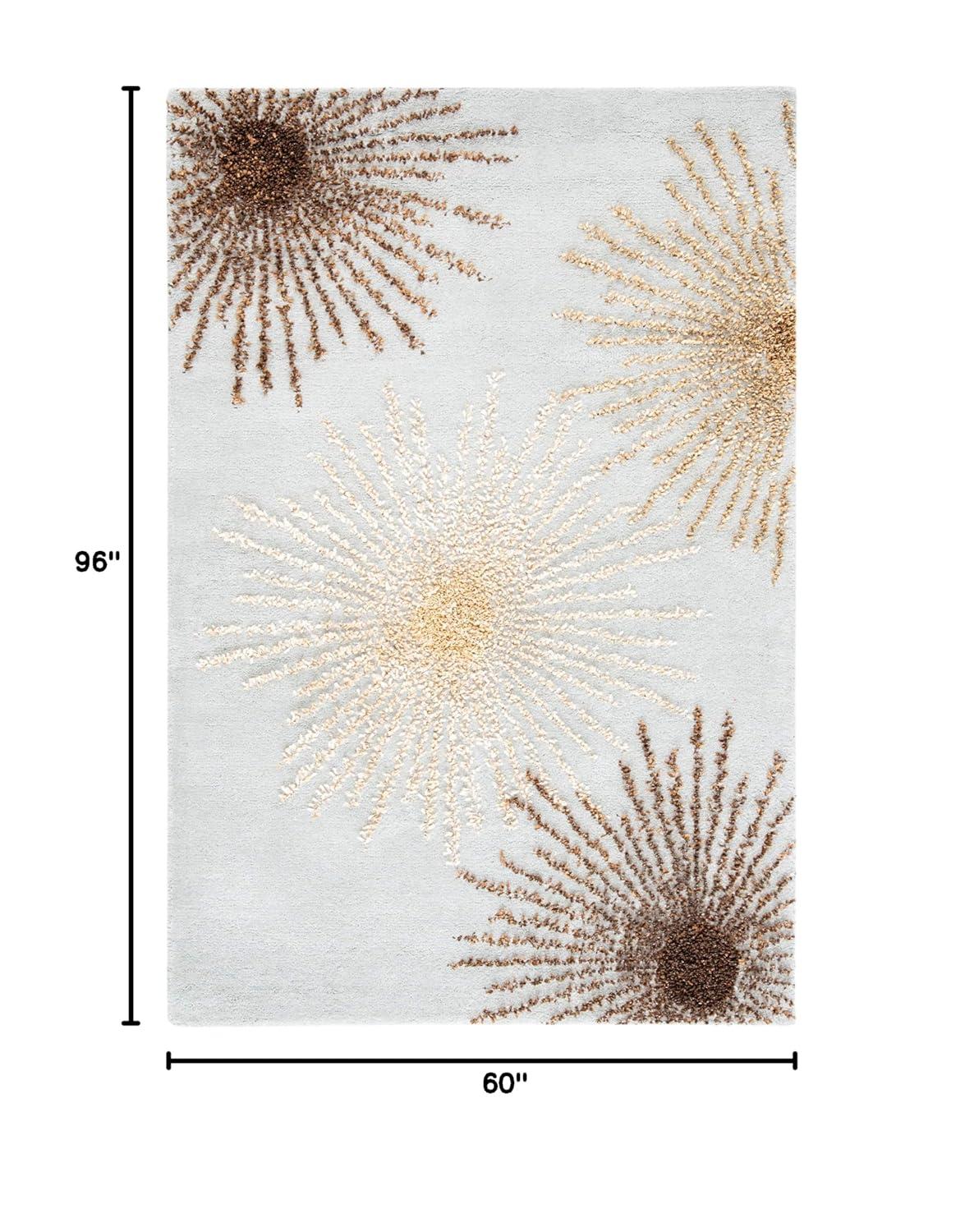 Soho SOH712 Hand Tufted Indoor Area Rug - Light Blue/Multi - 5'x8' - Safavieh.