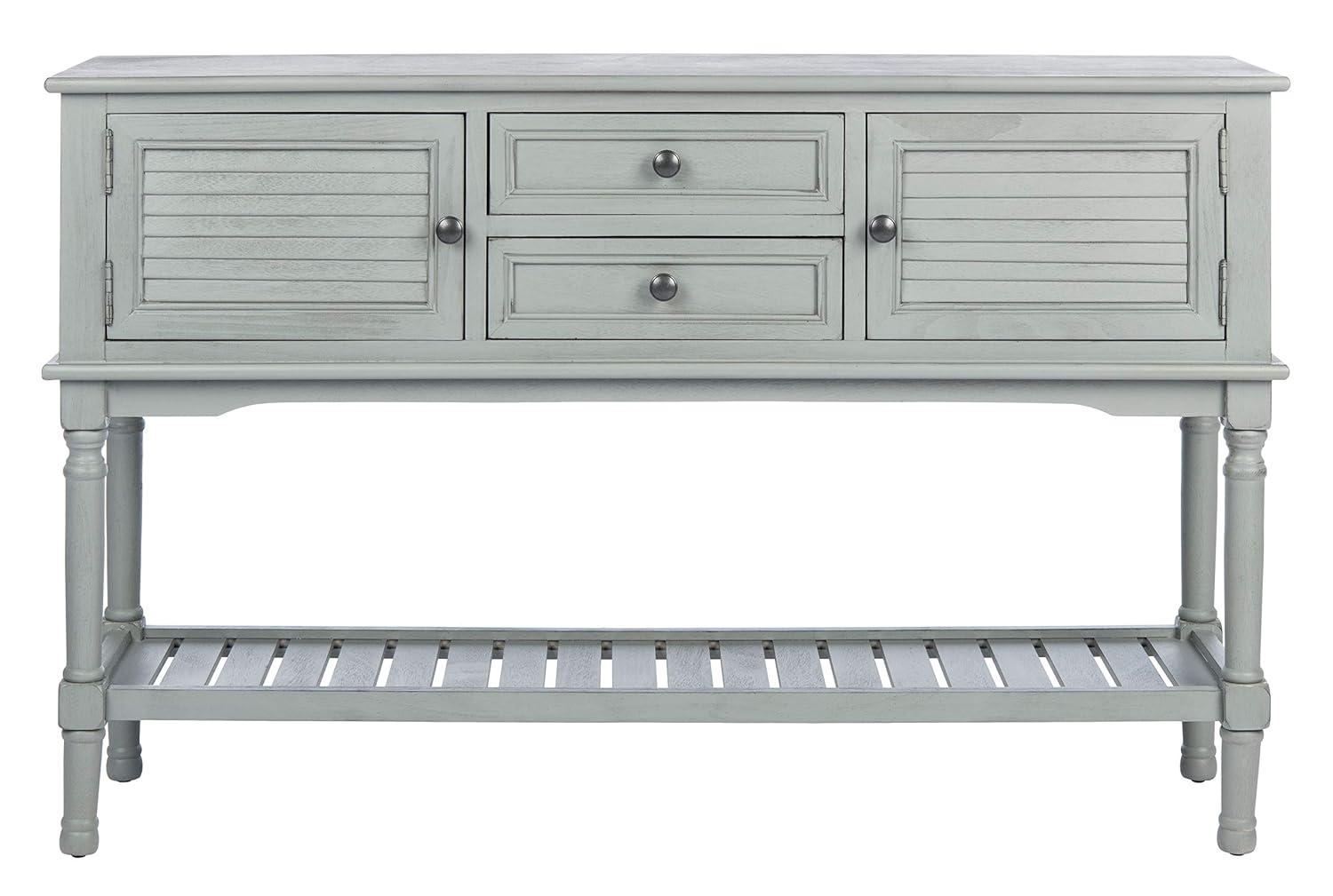 Tate 2 Drawer 2 Door Console Table - Distressed Grey - Safavieh