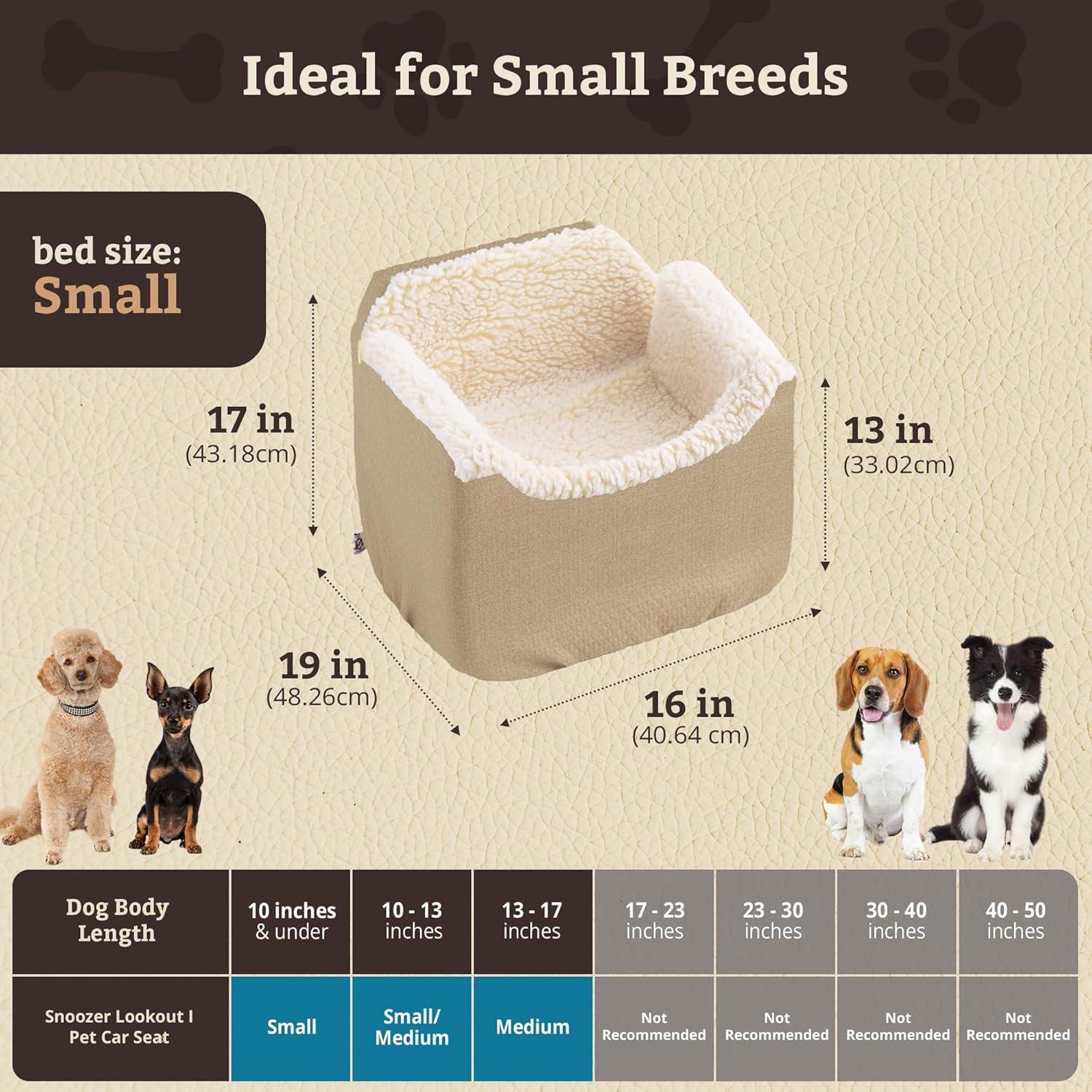 Snoozer Pet Products Snoozer Microsuede Lookout 1 Dog Car Seat
