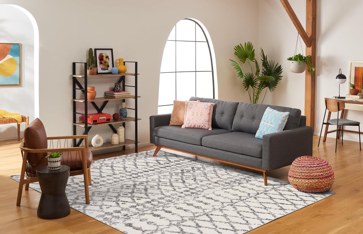 Tulum TUL657 Power Loomed Area Rug - Ivory/Grey - 8'9"x11'9" - Safavieh.