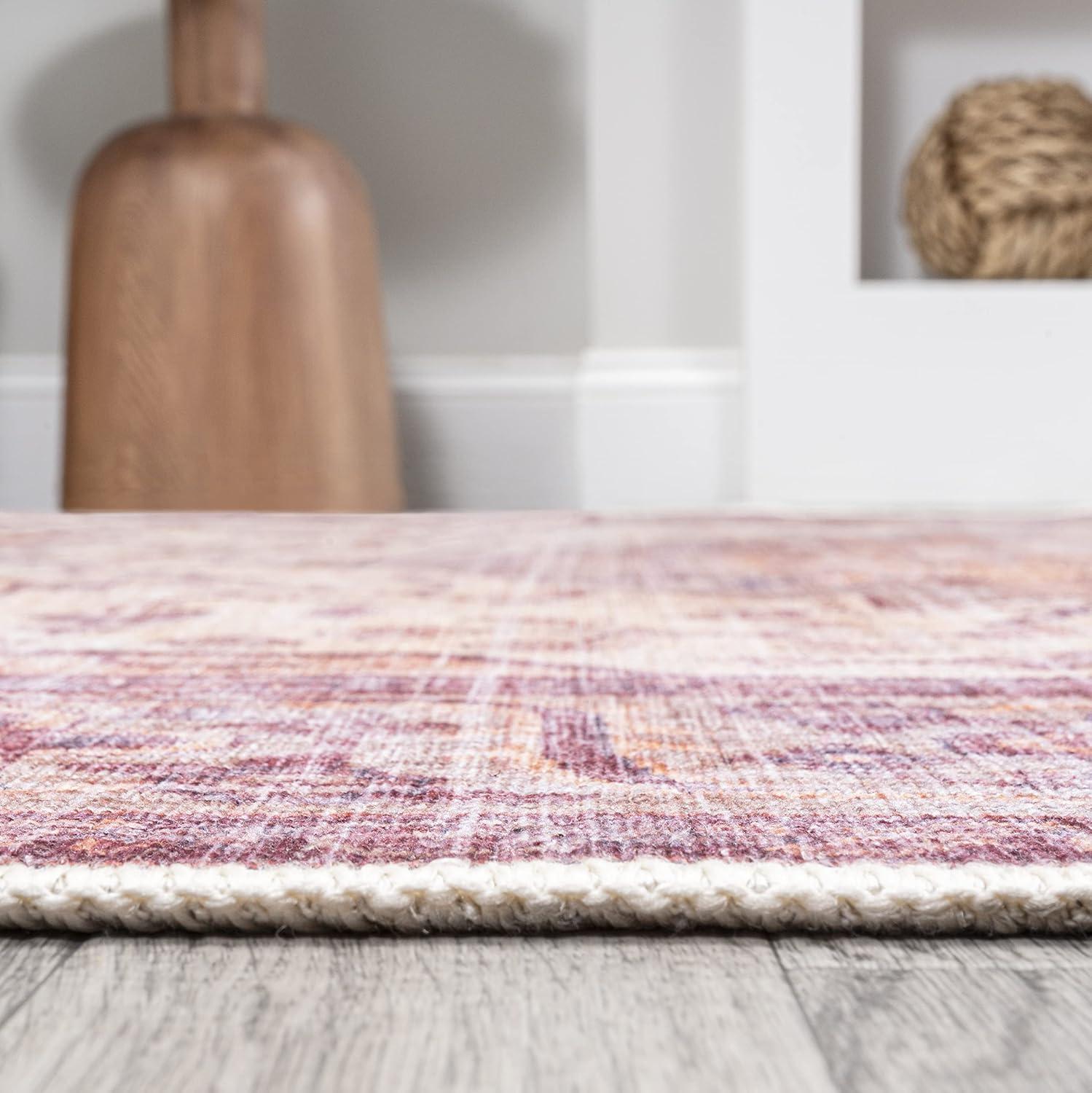 2' x 8' Alacati Ogee Medallion Machine Washable Indoor/Outdoor Runner Rug, Red/Orange/Cream - JONATHAN Y