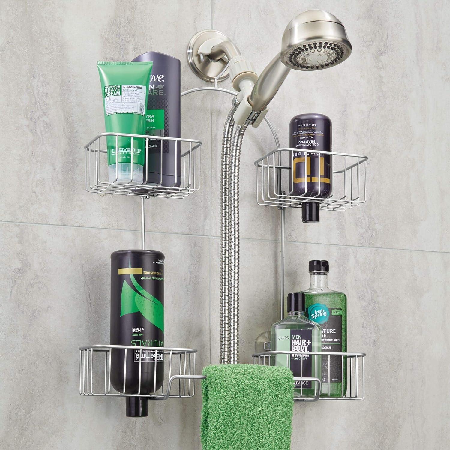 iDesign iDesign Classico Handheld Hose Hanging Shower Organizer, 15.98" x 6.46" x 12.99", Chrome