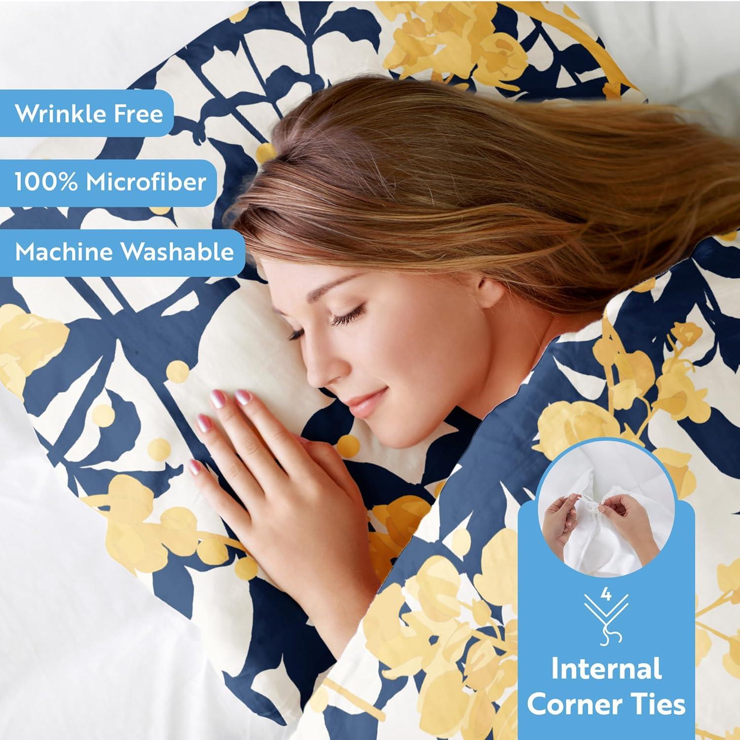 Boho Flower Reversible Duvet Cover Set