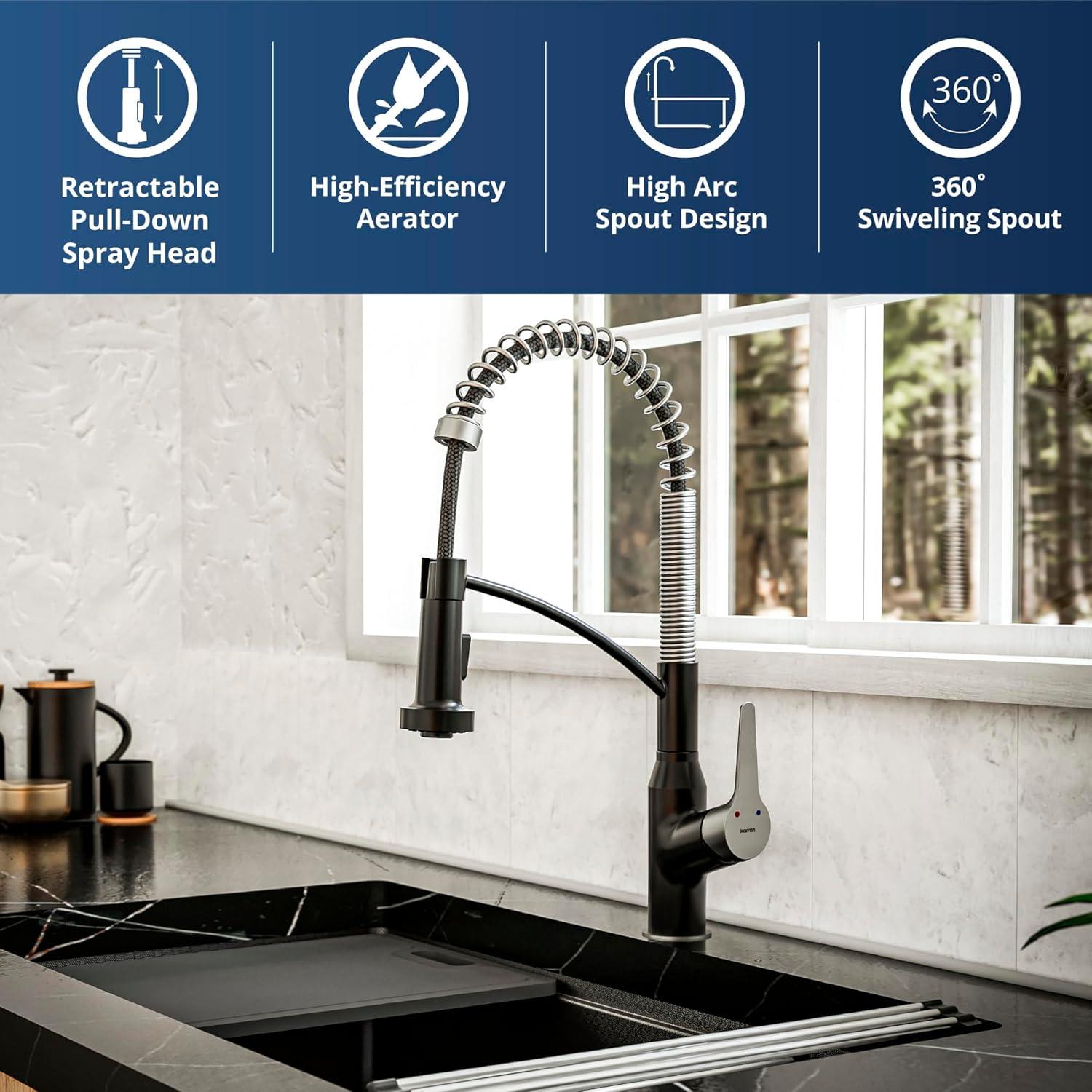 Karran Scottsdale Single-Handle Pull-Down Sprayer Kitchen Faucet