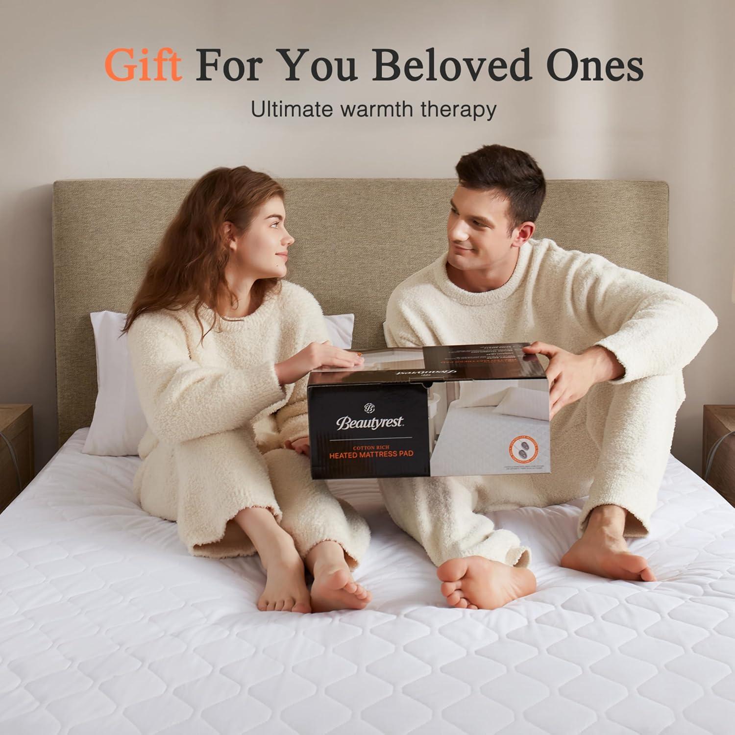Beautyrest Cotton Blend Heated Mattress Pad