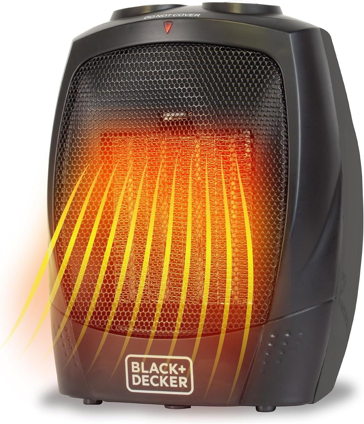 BLACK+DECKER Personal 1500 Watt Electric Fan Compact Heater with Manual Control