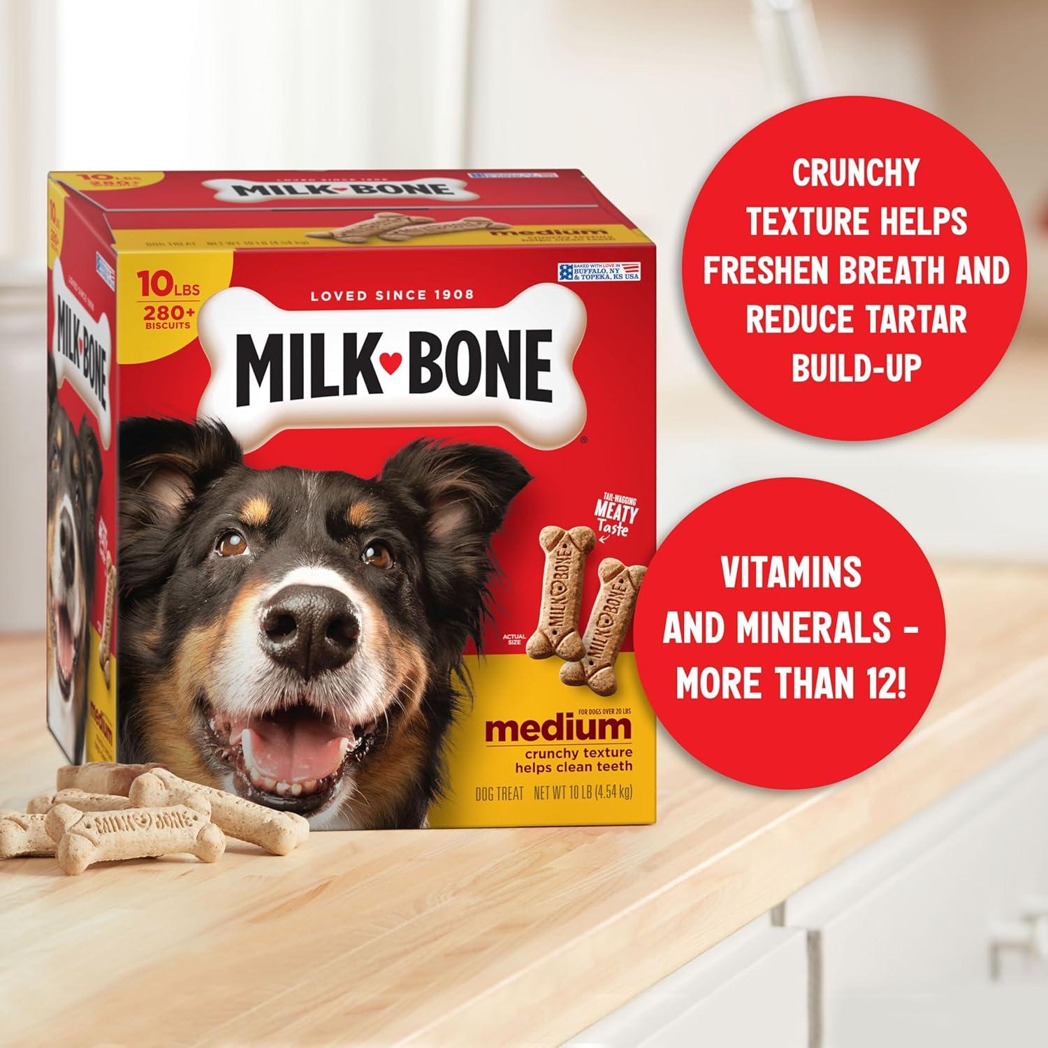 Milk-Bone Biscuits Flavored Medium Dog Treats - 10lbs