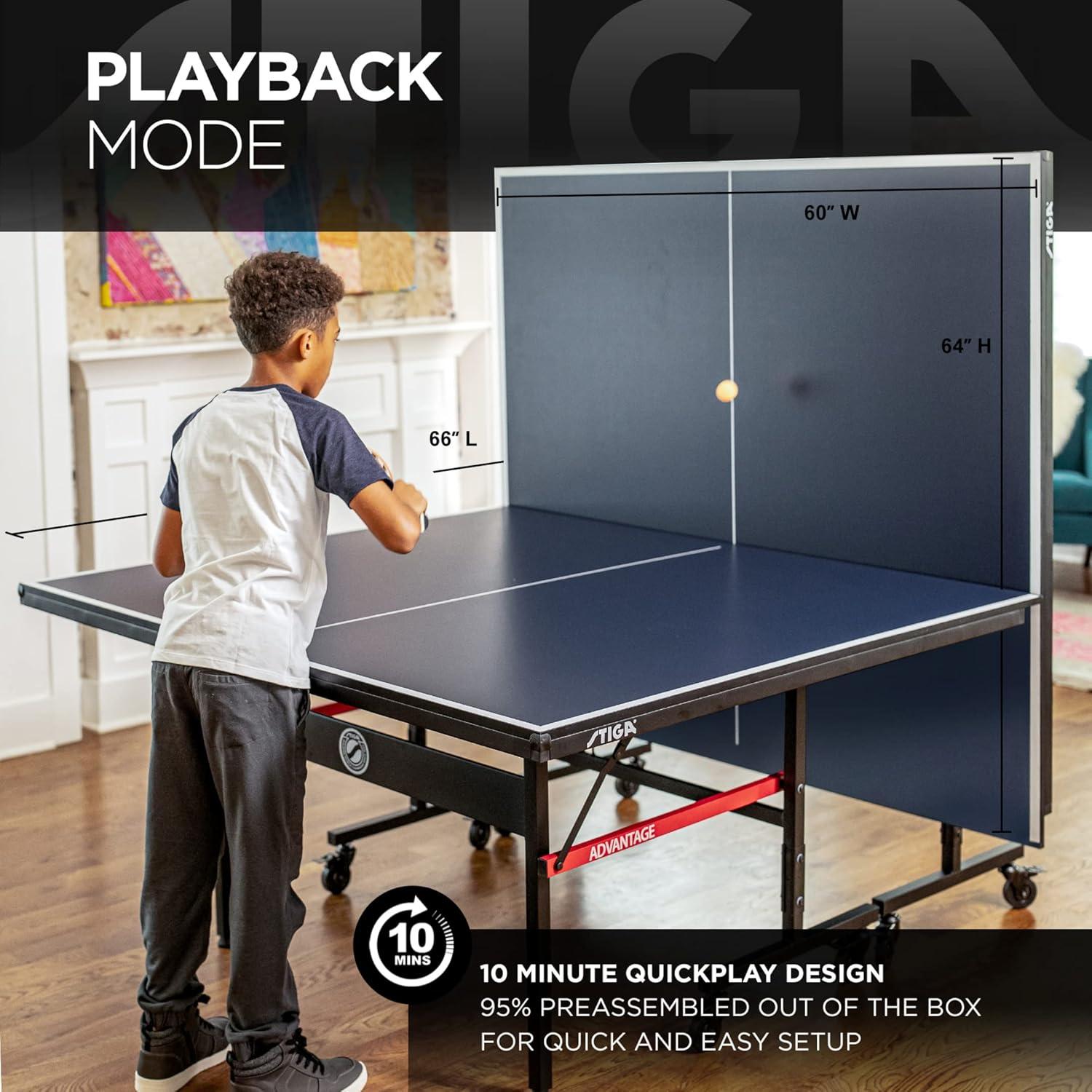 STIGA STIGA Advantage Competition-Ready Indoor Table Tennis Table - 95% Preassembled Out of the Box