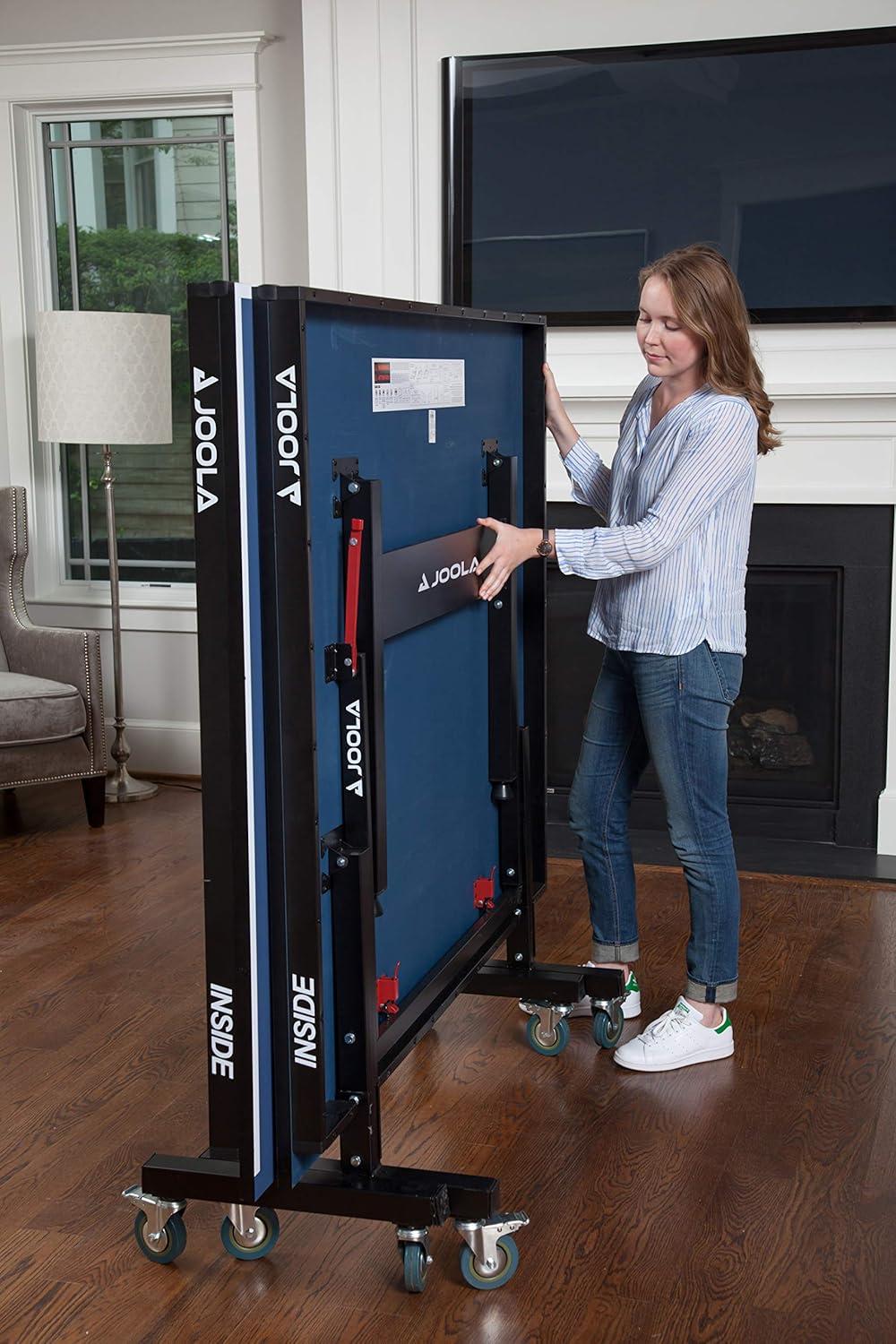 Joola USA Joola Inside, Indoor Table Tennis Table with Net and Post Set - 10 Minute Easy Assembly