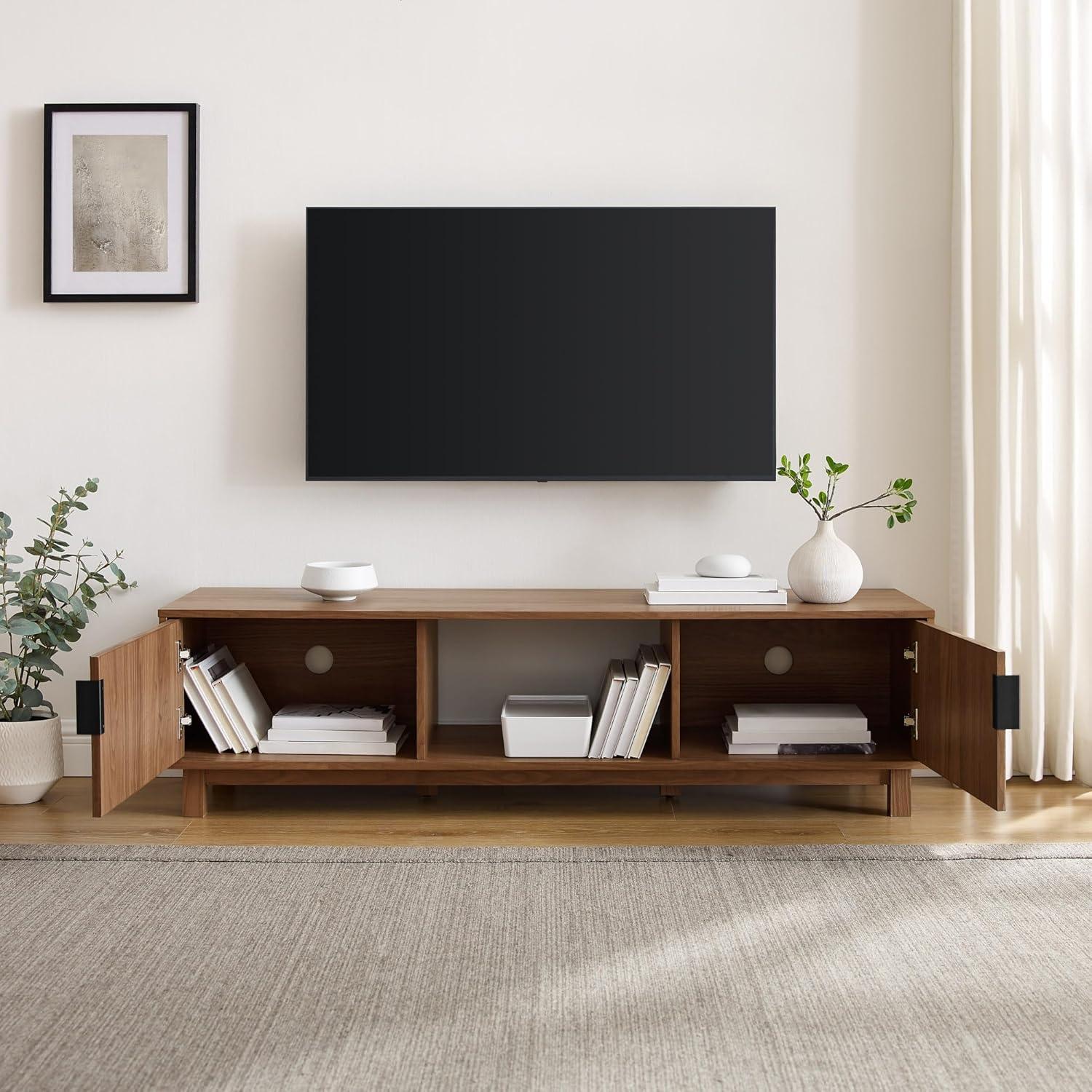 Red Barrel Studio® Farmann Reeded 2-Door TV Stand