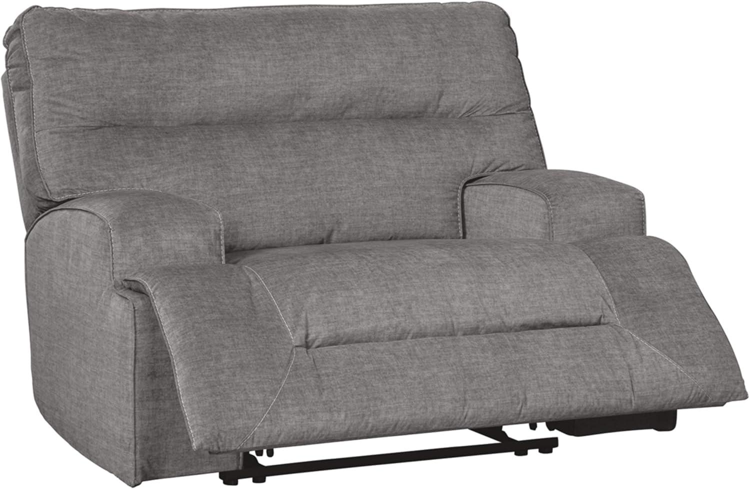 Signature Design by Ashley Coombs Wide Seat Recliner in Charcoal