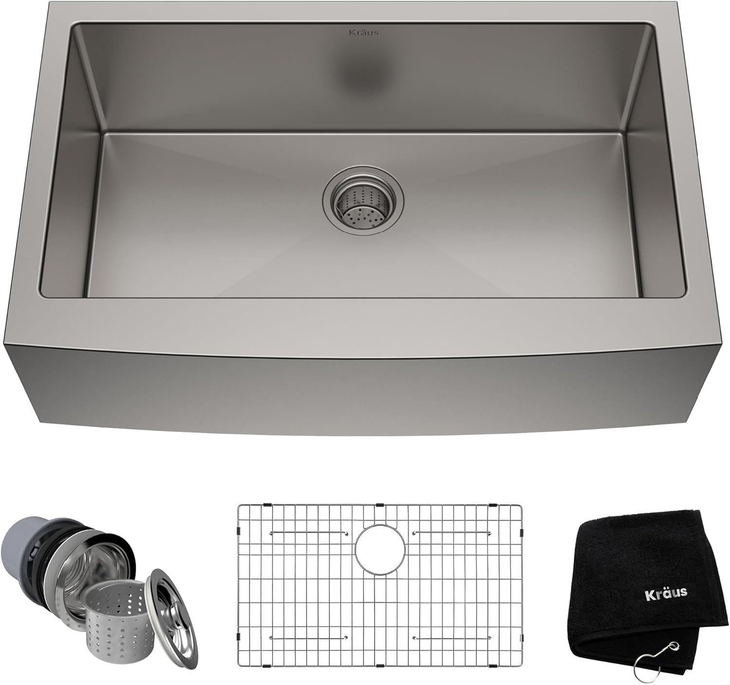 Farmhouse Single Bowl Stainless Steel Kitchen Sink