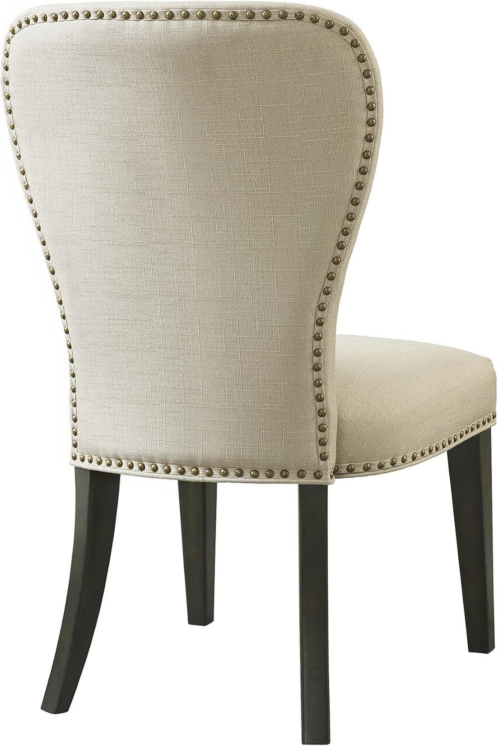 Savoy Cream Faux Leather Upholstered Side Chairs, Set of 2