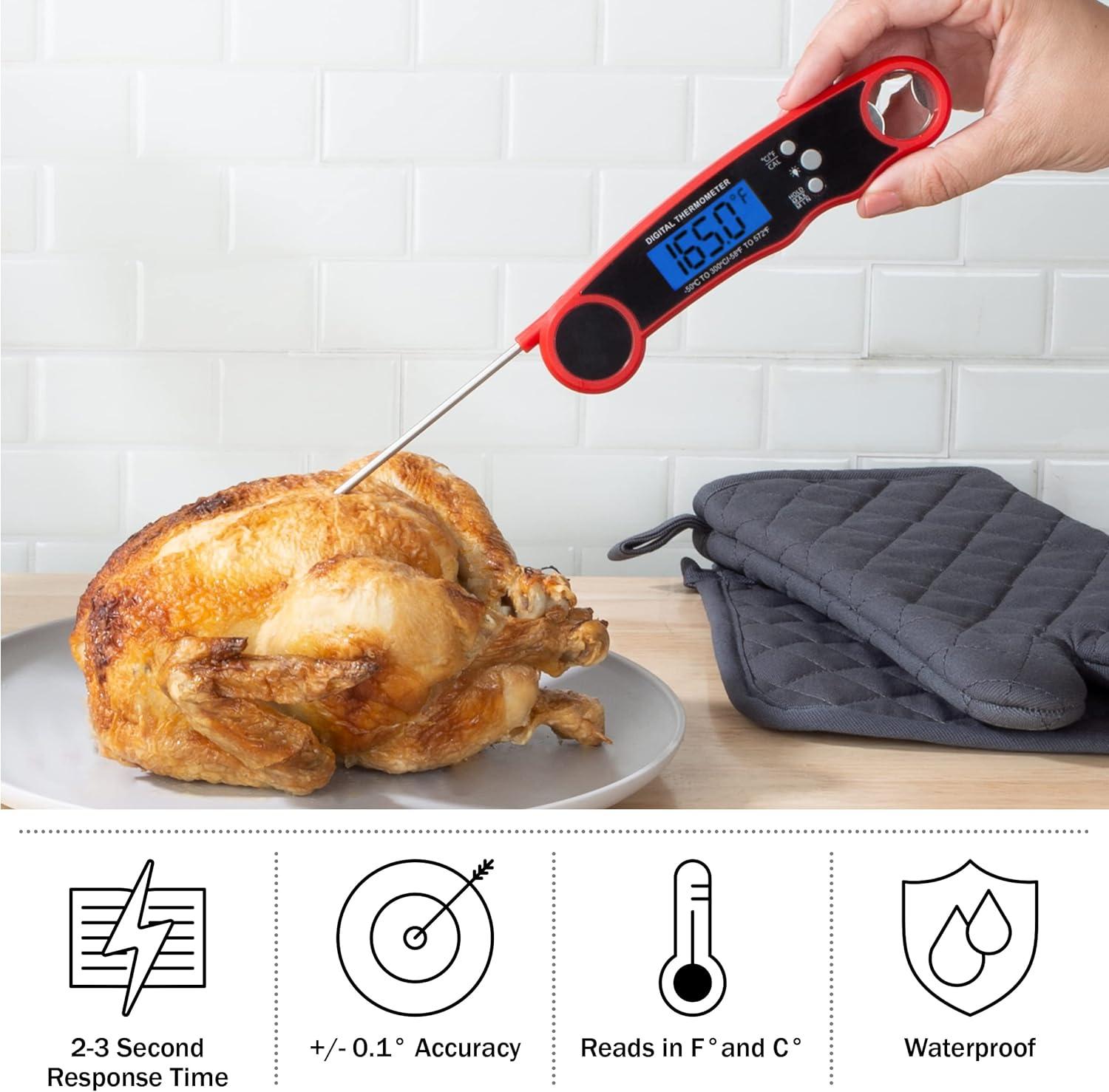 Home-Complete Plastic Water-Resistant Instant Read Digital Food Thermometer