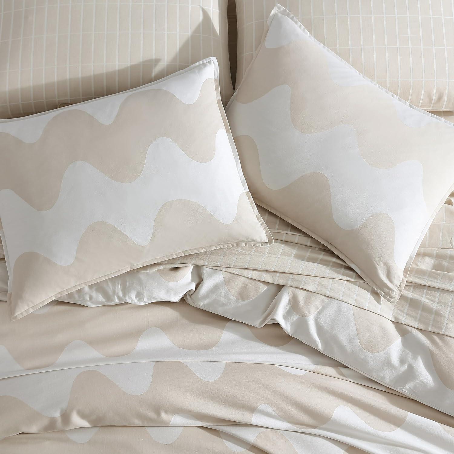 Marimekko Lokki Beige Organic Cotton Duvet Cover Set