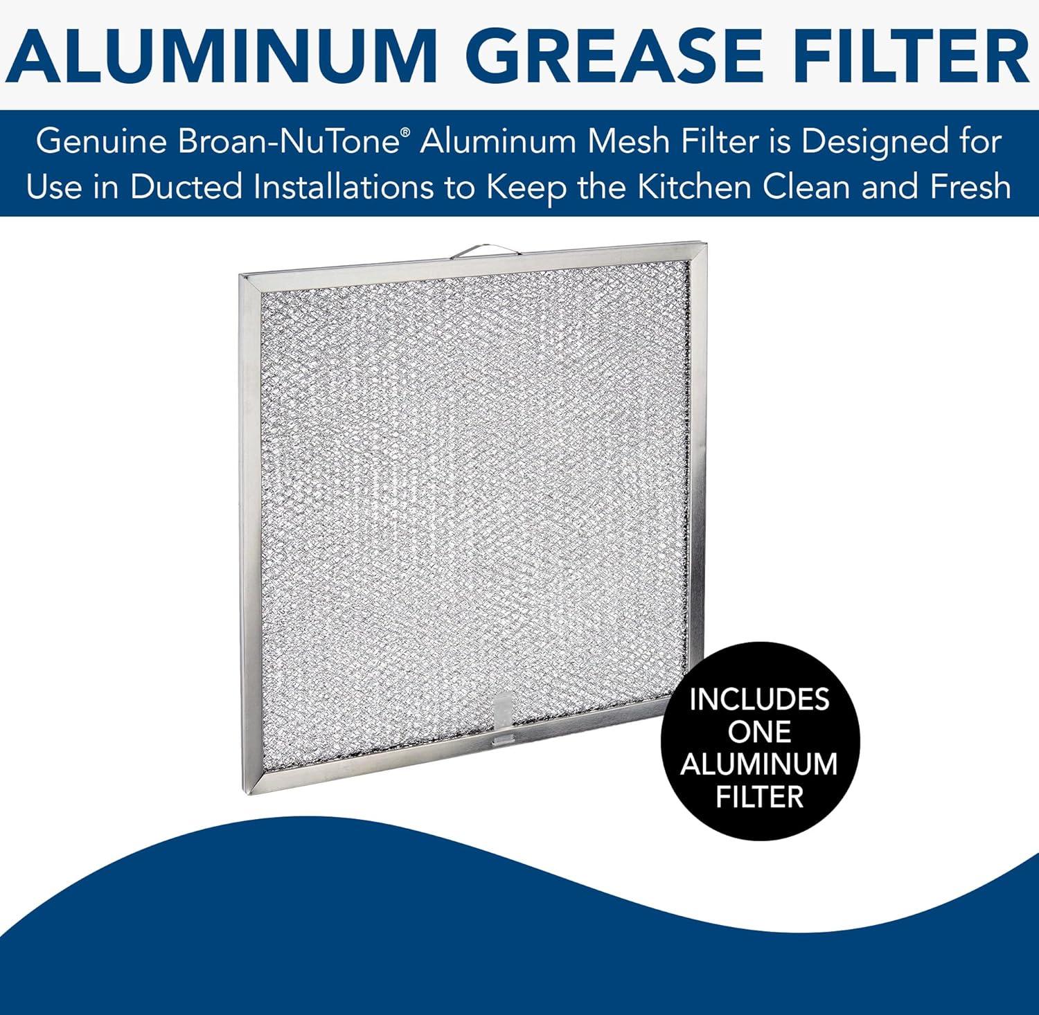 Broan-NuTone Silver Aluminum Range Hood Filter, 11-1/4" x 11-3/4"