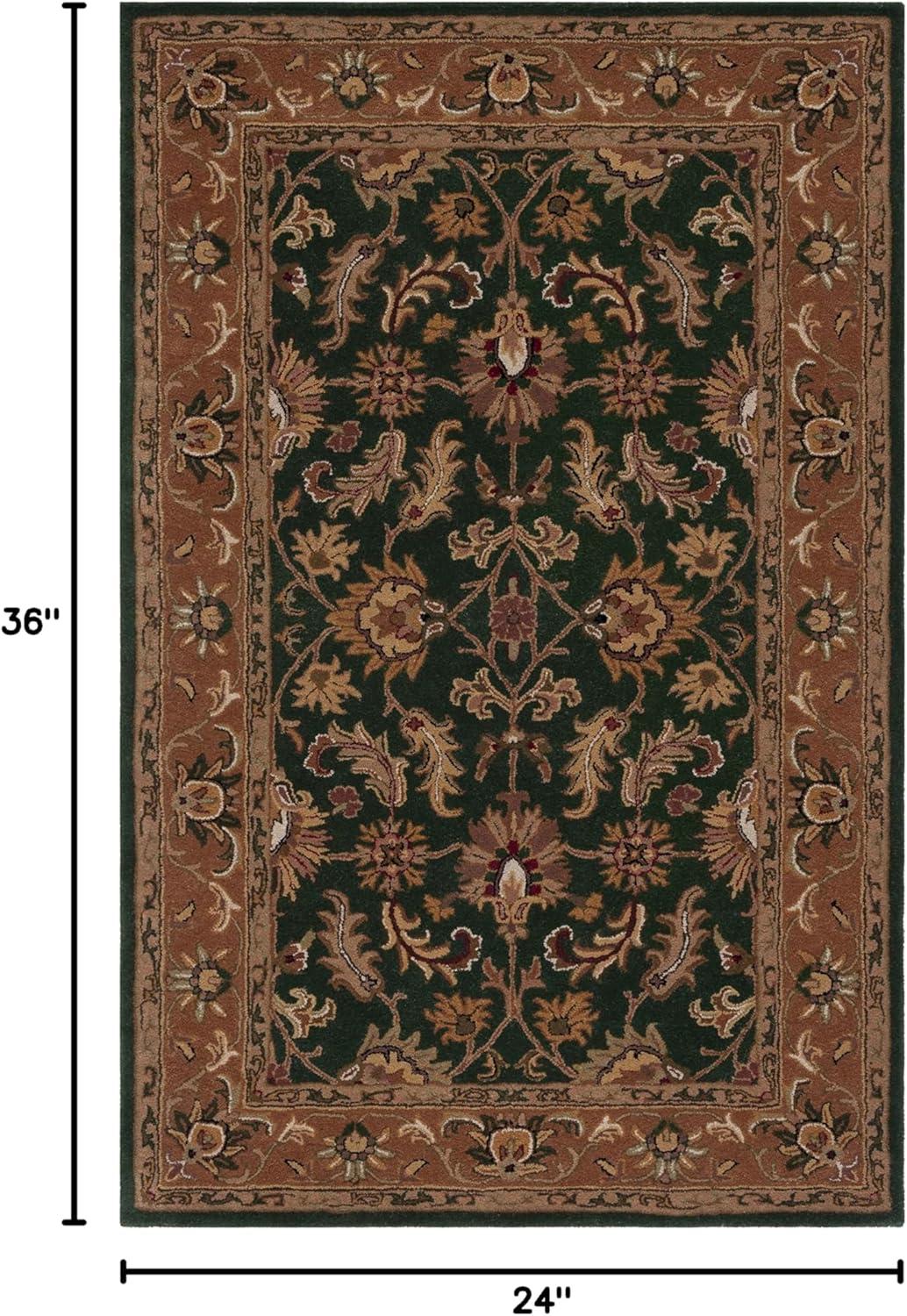 SAFAVIEH Heritage Valery Oriental Wool Area Rug, Red/Black, 10' x 10' Square