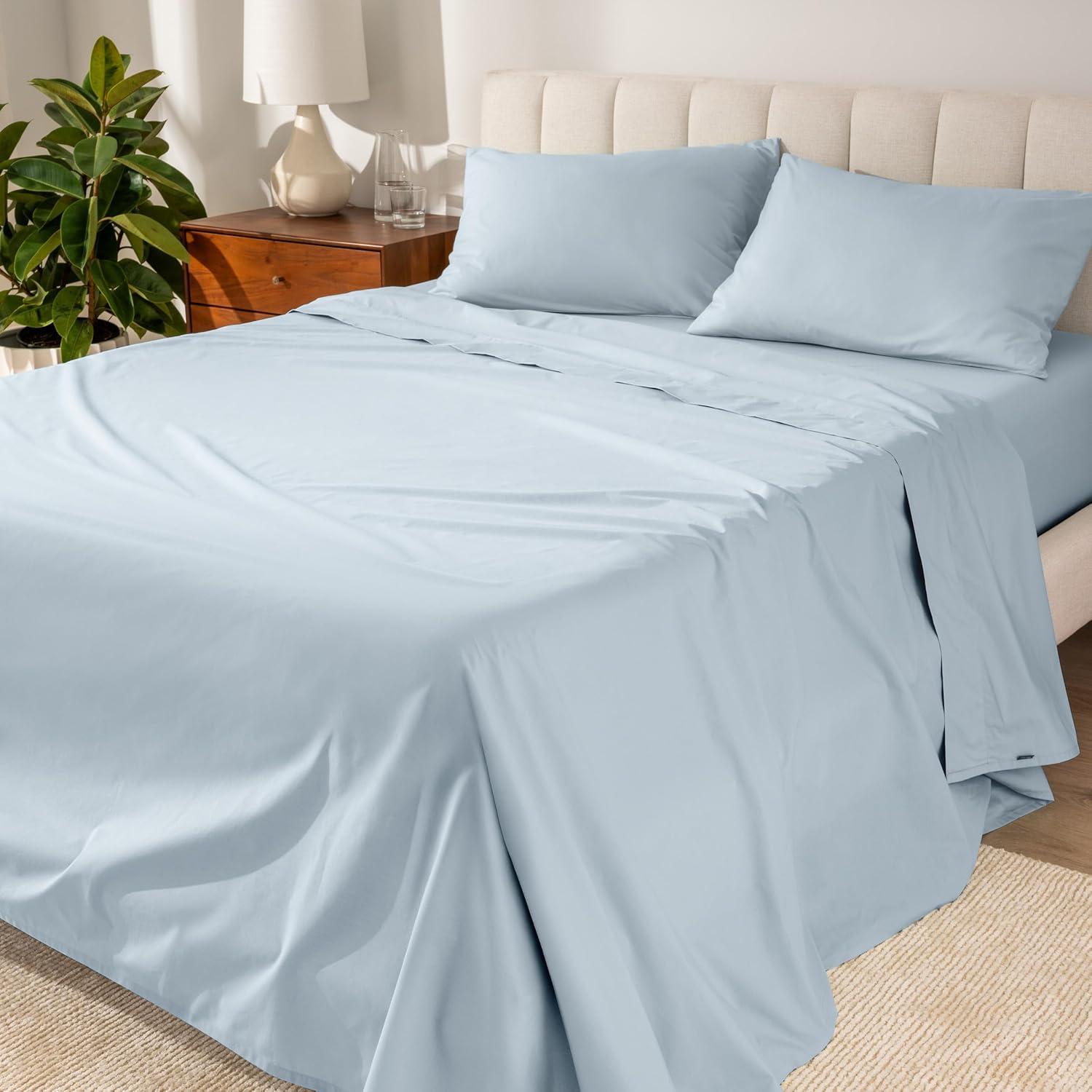 Bare Home 100% Cotton Percale Sheet Set