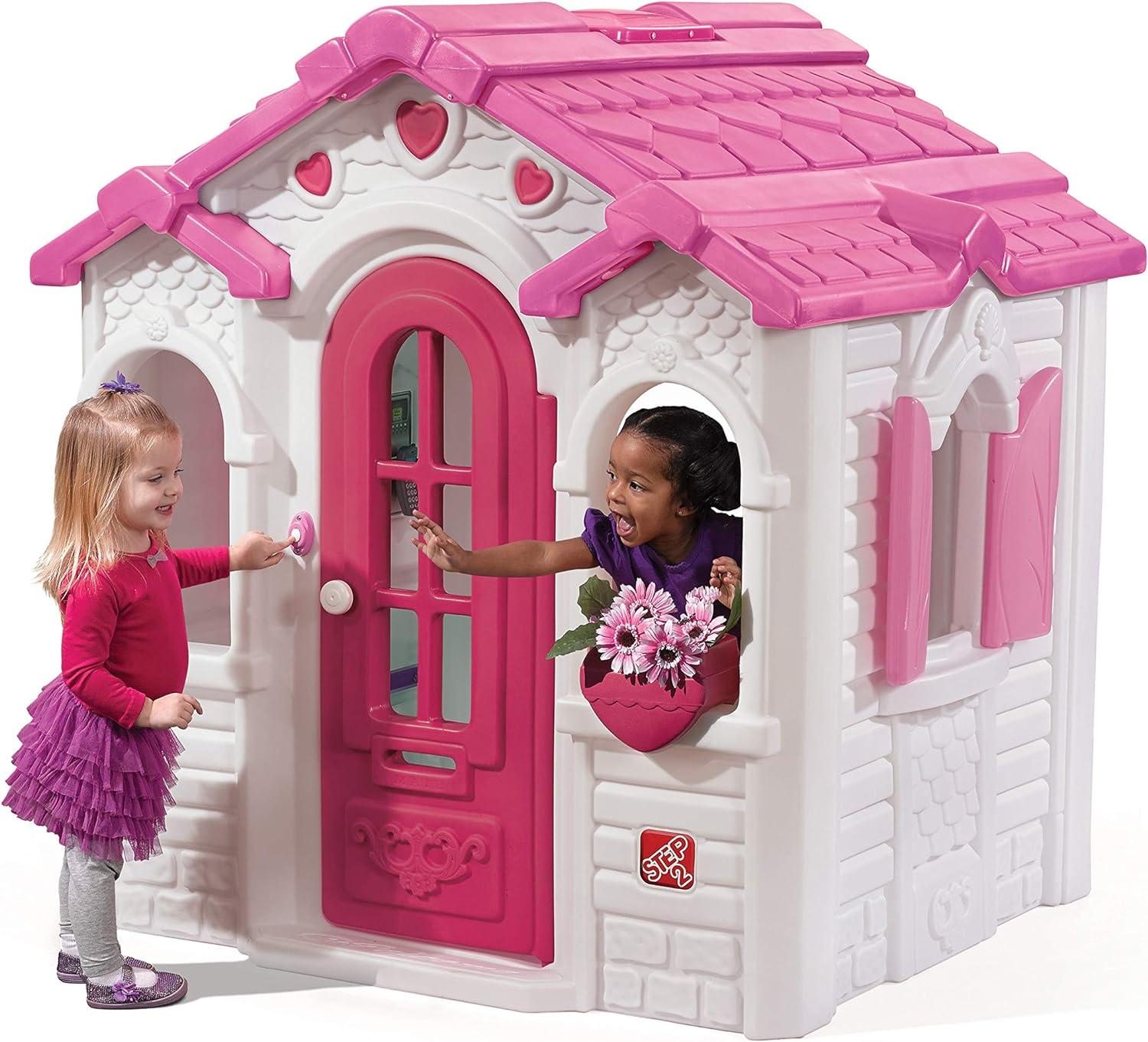 Step2 Sweetheart Pink Toddler Playhouse Plastic Kids Outdoor Toy