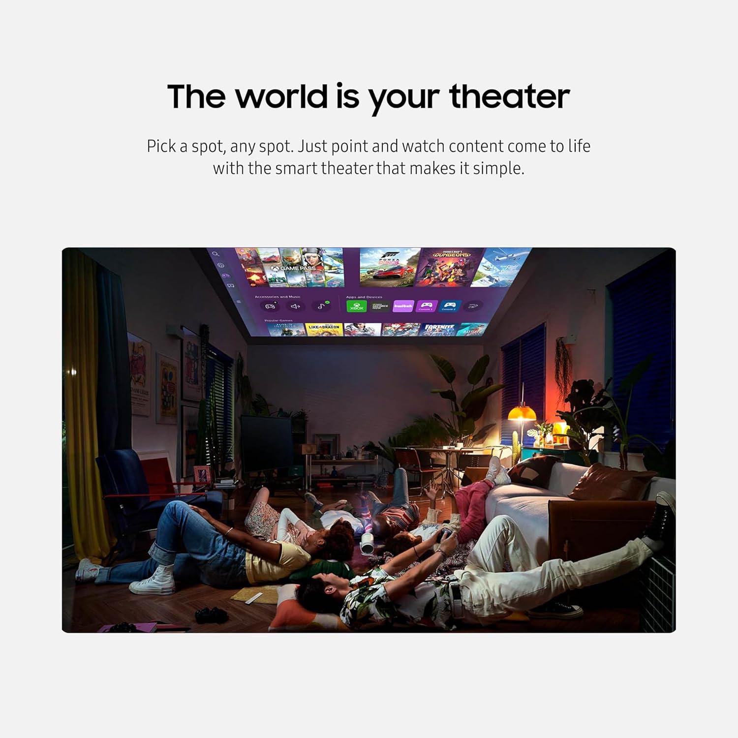 Samsung 30-100" The Freestyle 2nd Gen with Gaming Hub FHD HDR Smart Portable Projector (SP-LFF3CL)