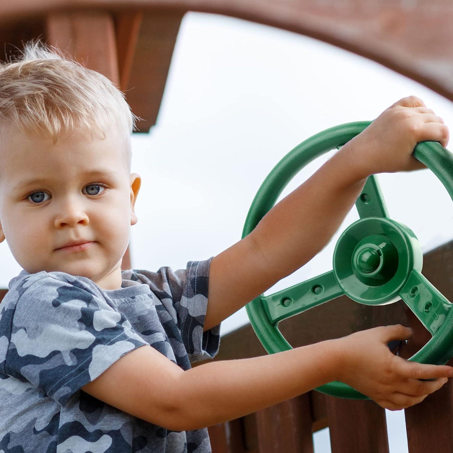 Gorilla Playsets Steering Wheel Swing Set Accessory - Green