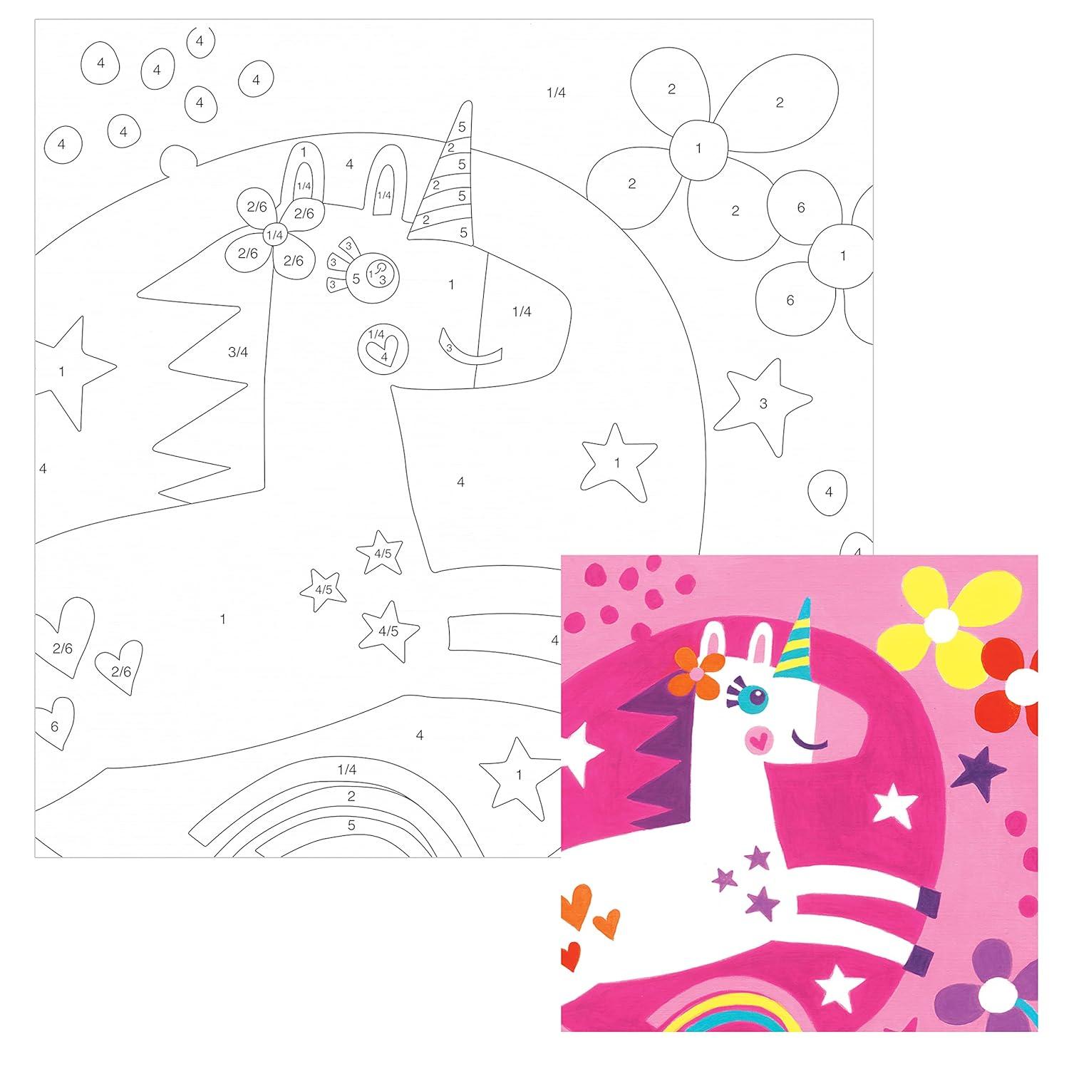 Paint Works Paint By Number Kit 9"X9"-Unicorn