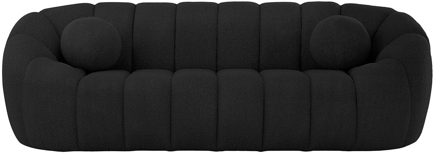 Meridian Furniture Elijah Green Boucle Fabric Sofa