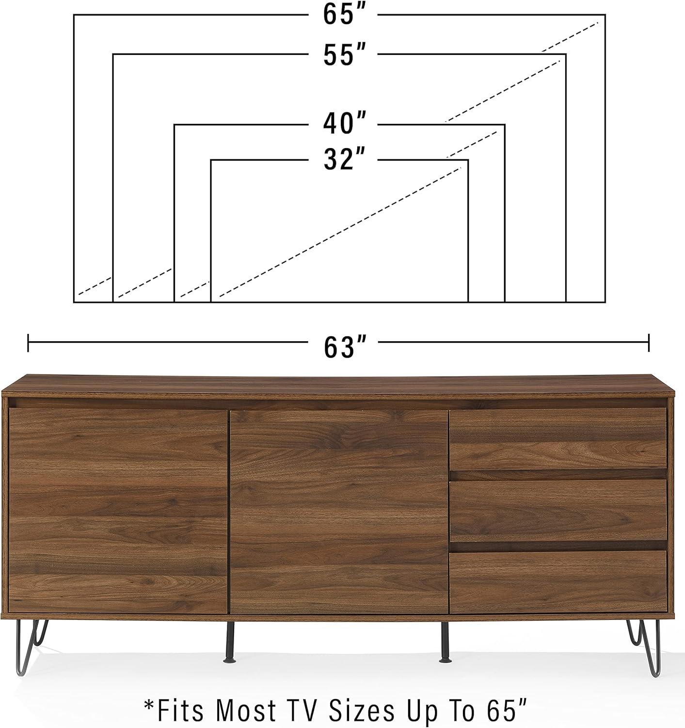 Teagan Brown Oak Mid Century Record Storage Sideboard Cabinet