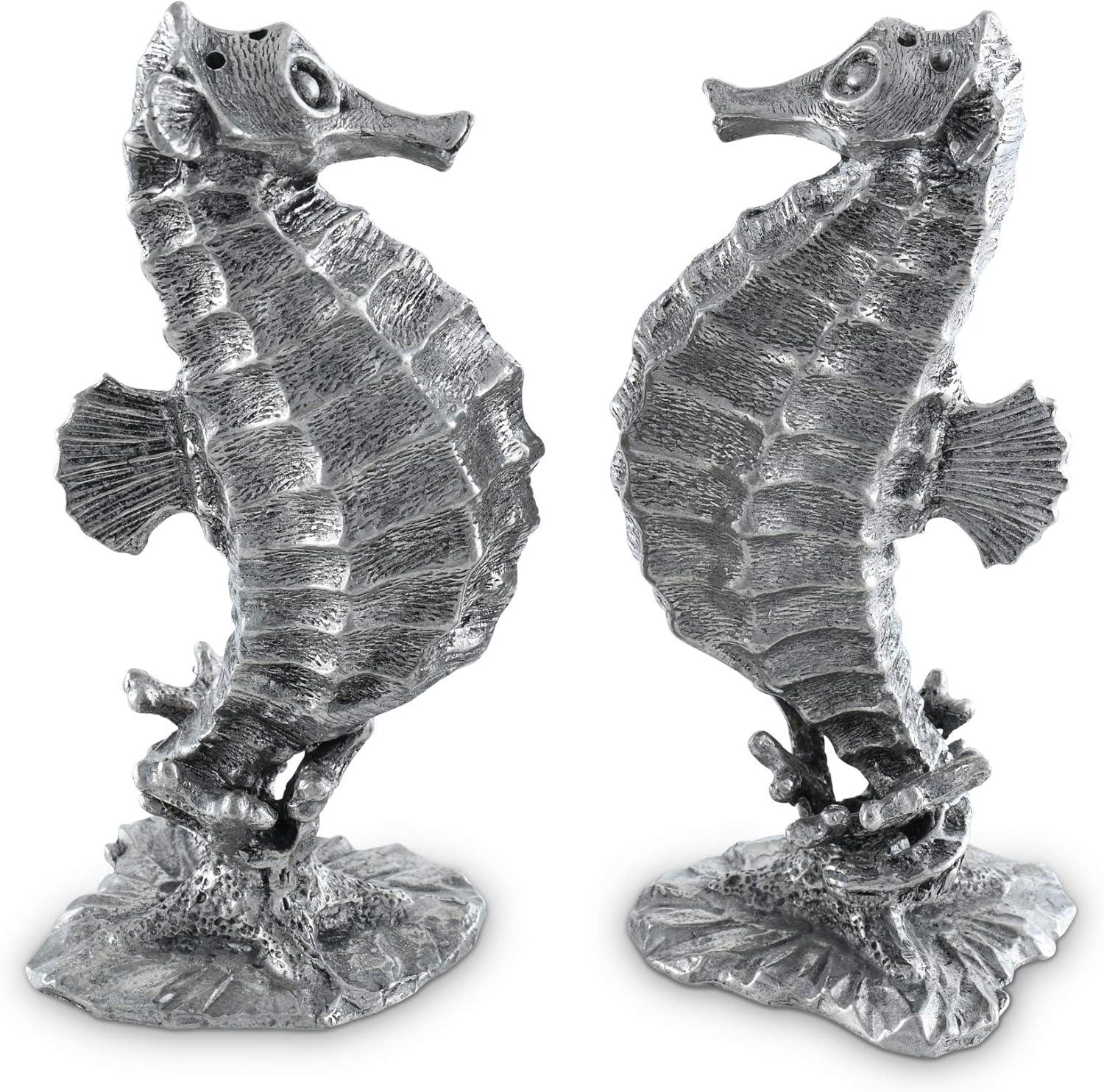 Pewter Seahorse Salt and Pepper Shaker Set