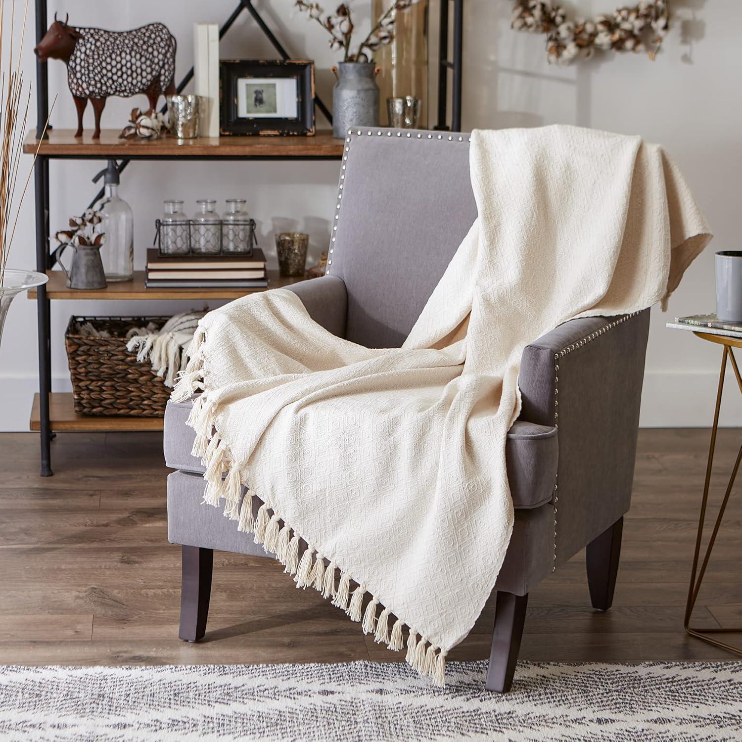 Design Imports Hand Woven Throw Blanket
