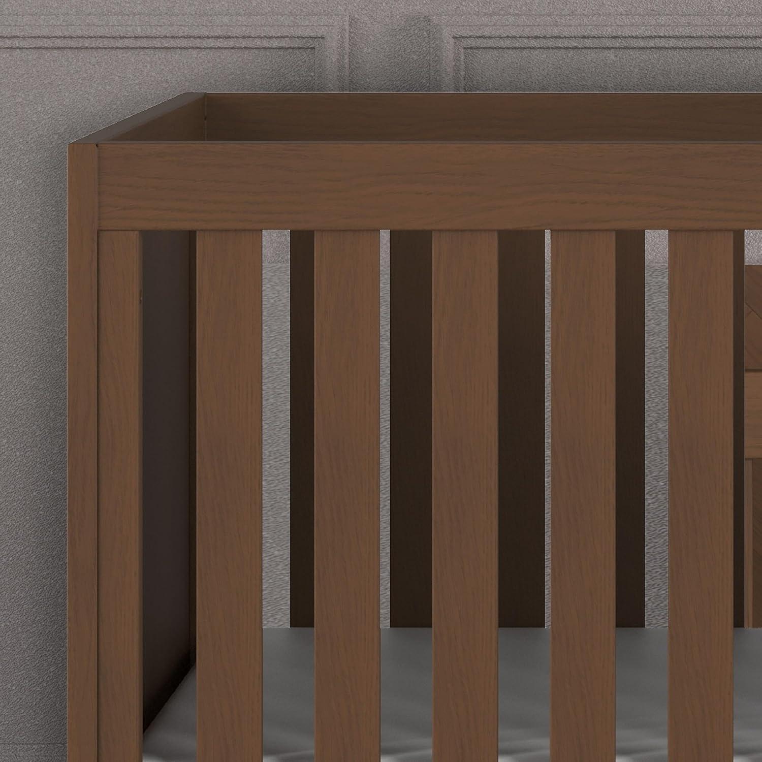 Child Craft Kieran Crib and Dresser Nursery Set, 2-Piece, Includes 3-in-1 Convertible Crib and 6-Drawer Dresser (Toasted Chestnut)