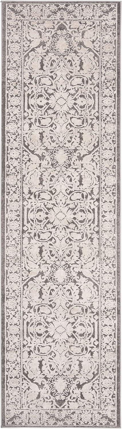 Reflection RFT665 Power Loomed Indoor Runner Rug - 2'3"x6' - Dark Grey/Cream - Safavieh