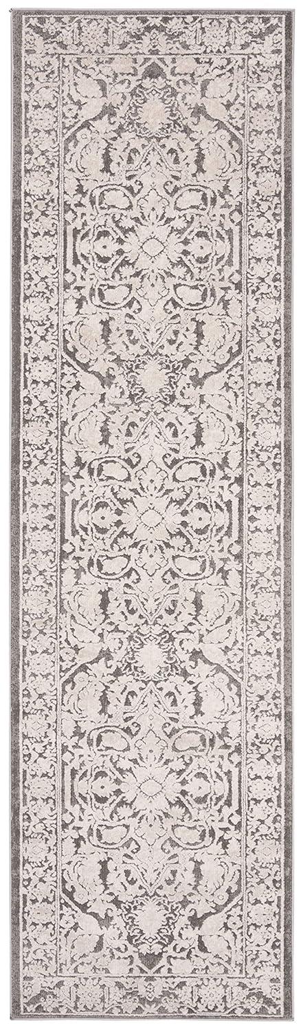 Reflection RFT665 Power Loomed Indoor Runner Rug - 2'3"x6' - Dark Grey/Cream - Safavieh