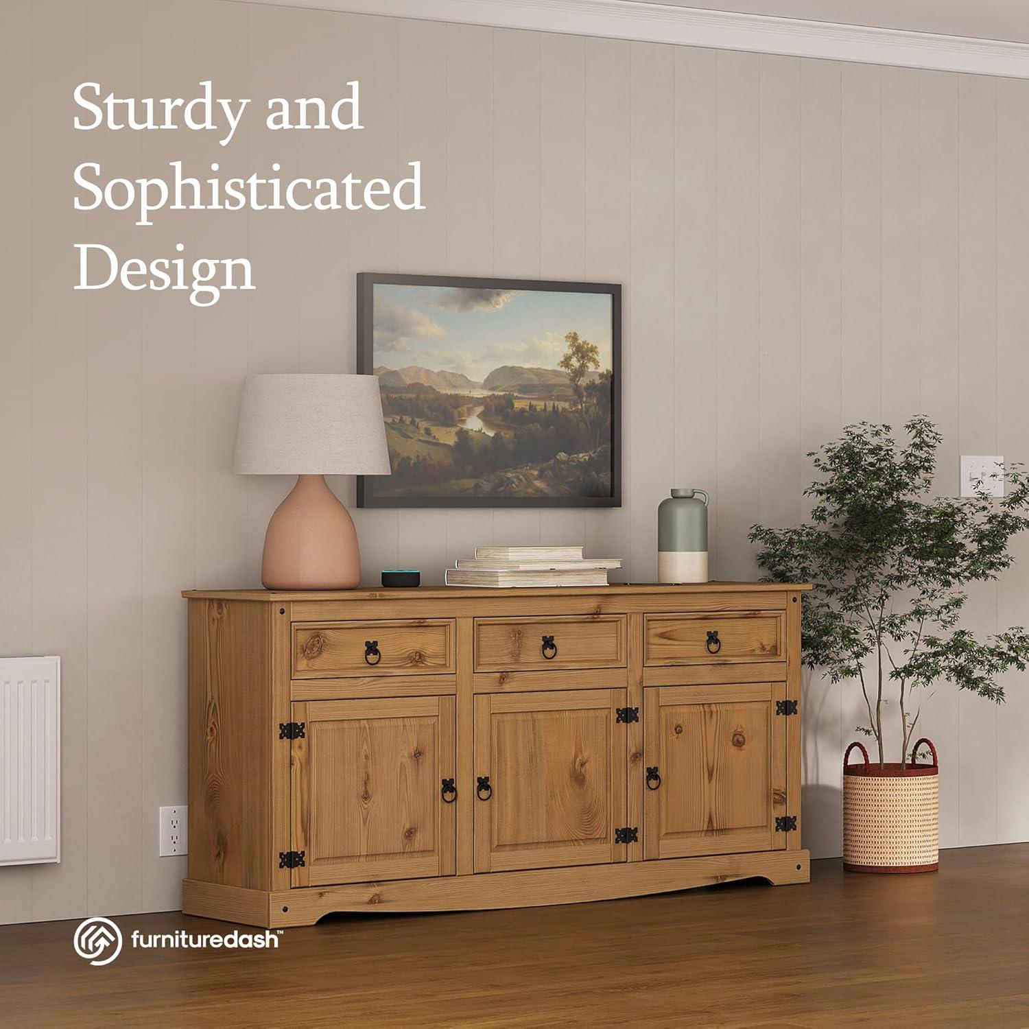 Corona 65.91'' Solid Wood Sideboard