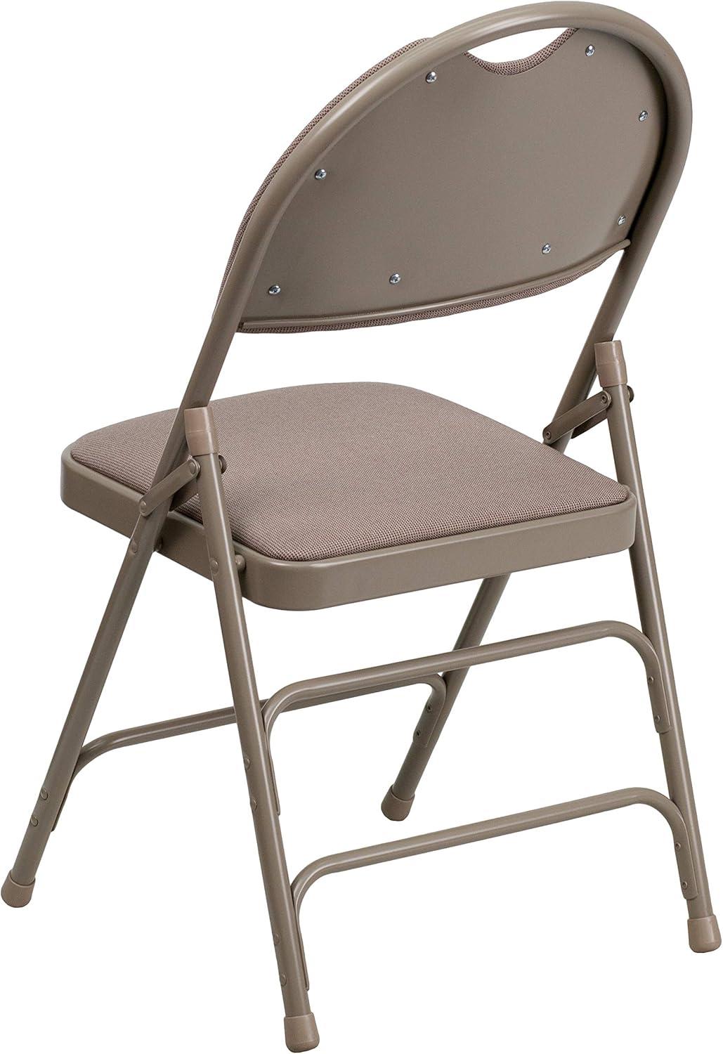 Flash Furniture 2 Pack HERCULES Series Ultra-Premium Triple Braced Navy Fabric Metal Folding Chair with Easy-Carry Handle