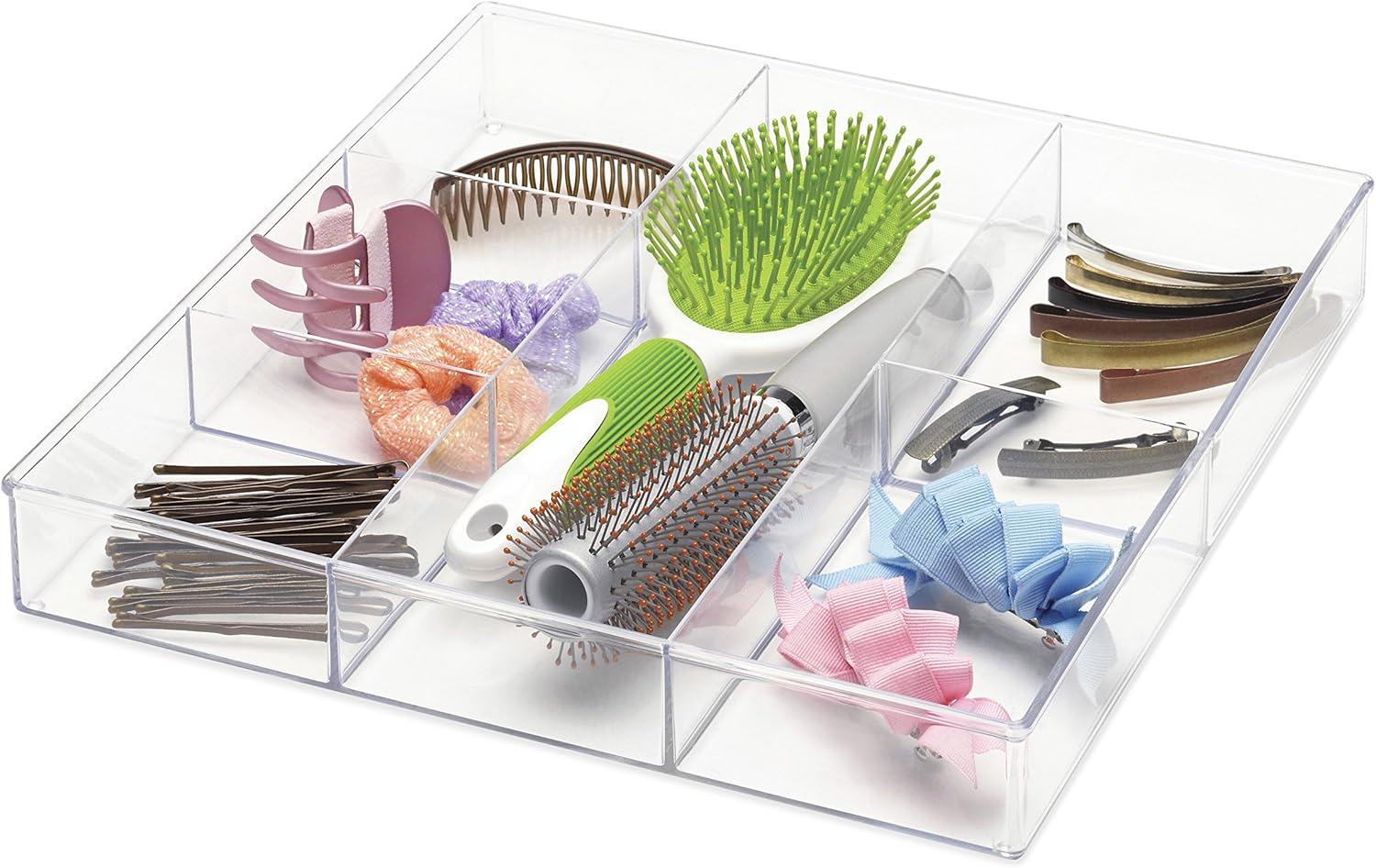 Whitmor 6789-3065 6 Section Clear Drawer Organizer