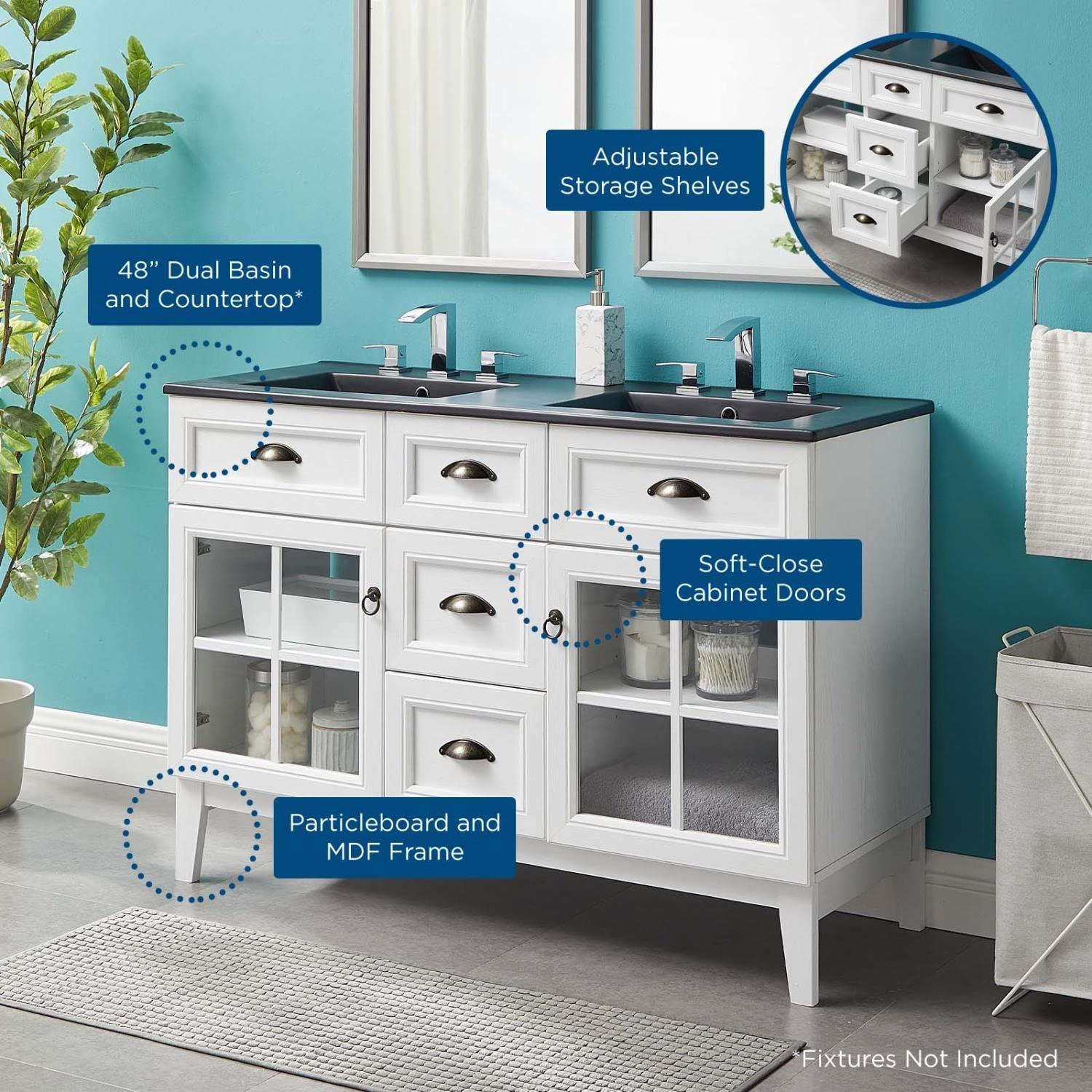 Modway Modway Isle 48" Double Bathroom Vanity Cabinet