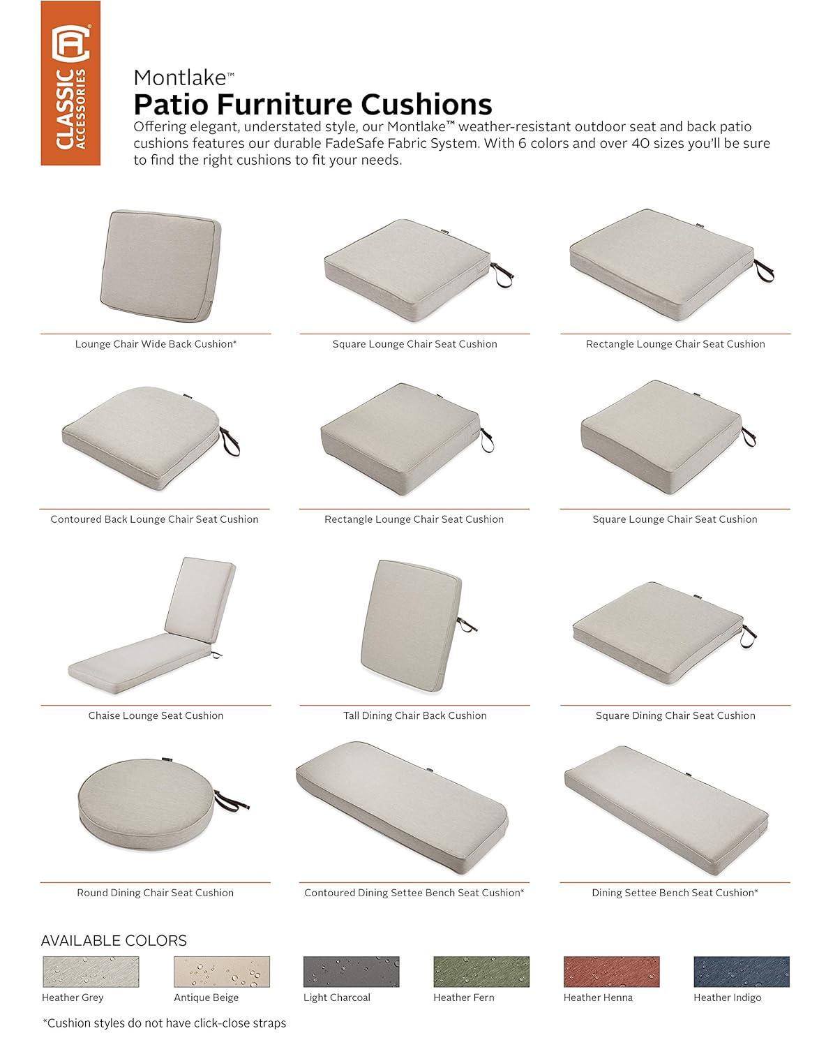 Classic Accessories Montlake Outdoor 5'' Papasan Seat Cushion