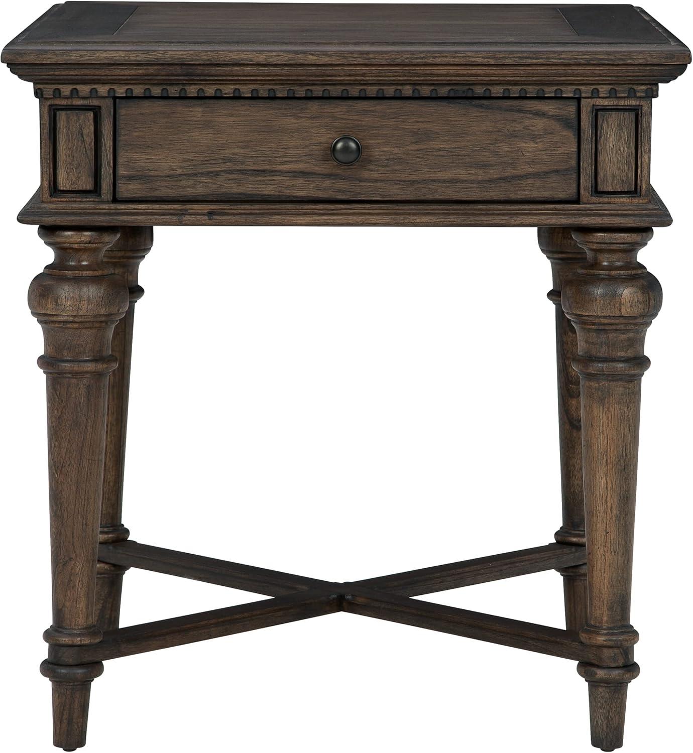 Hekman 25404 End Table W/ Drawer Wellington Java