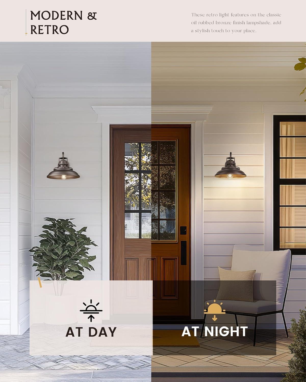 2 Lights Indoor Outdoor Gooseneck Barn Lights