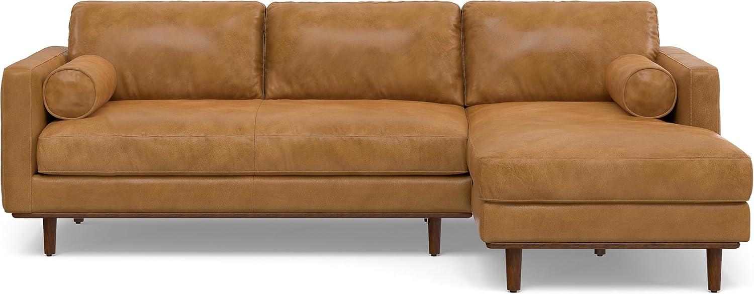 Morrison Sienna Leather Sectional Sofa with Pillow-top Arm